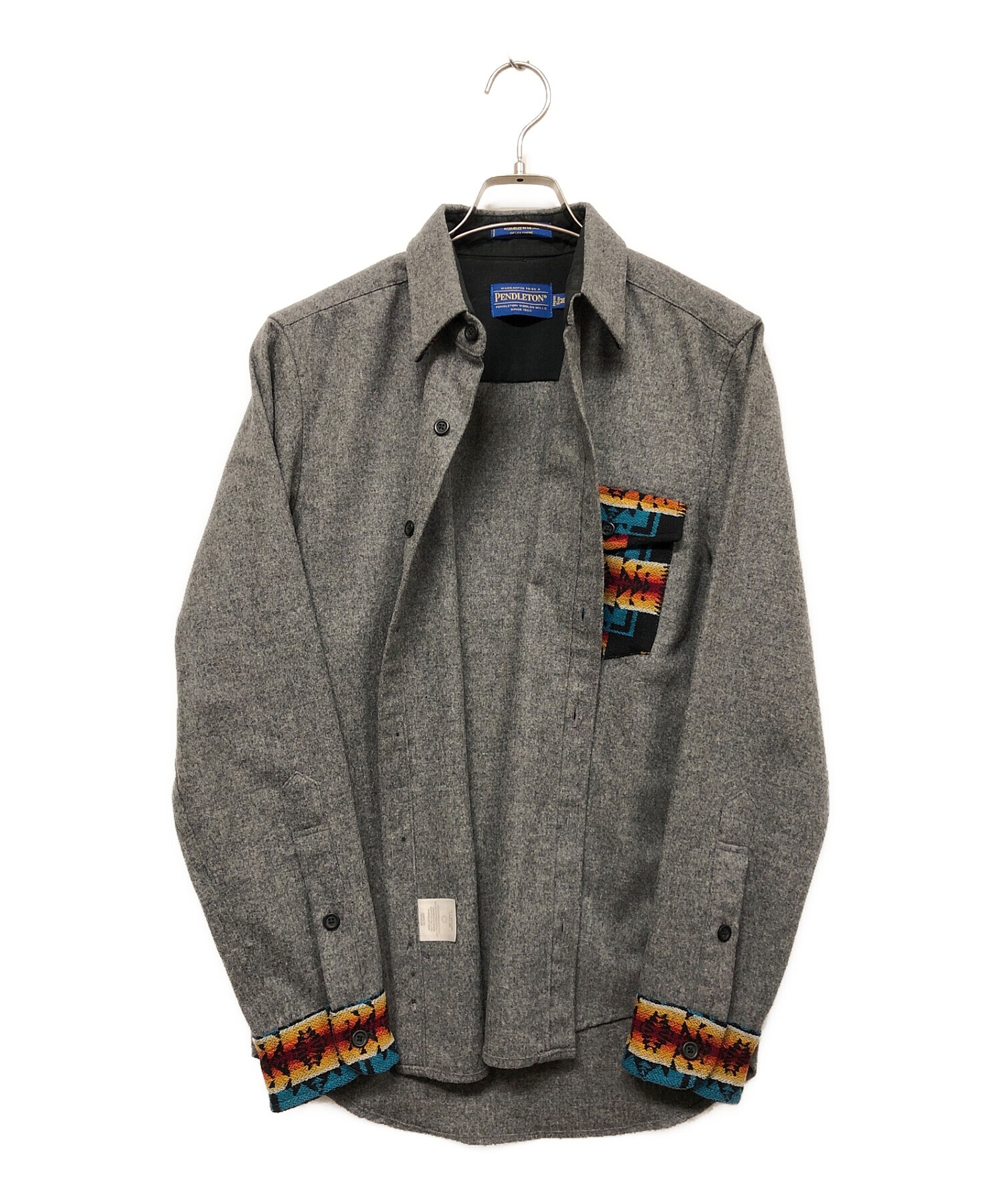 中古・古着通販】PENDLETON (ペンドルトン) ウールシャツ グレー