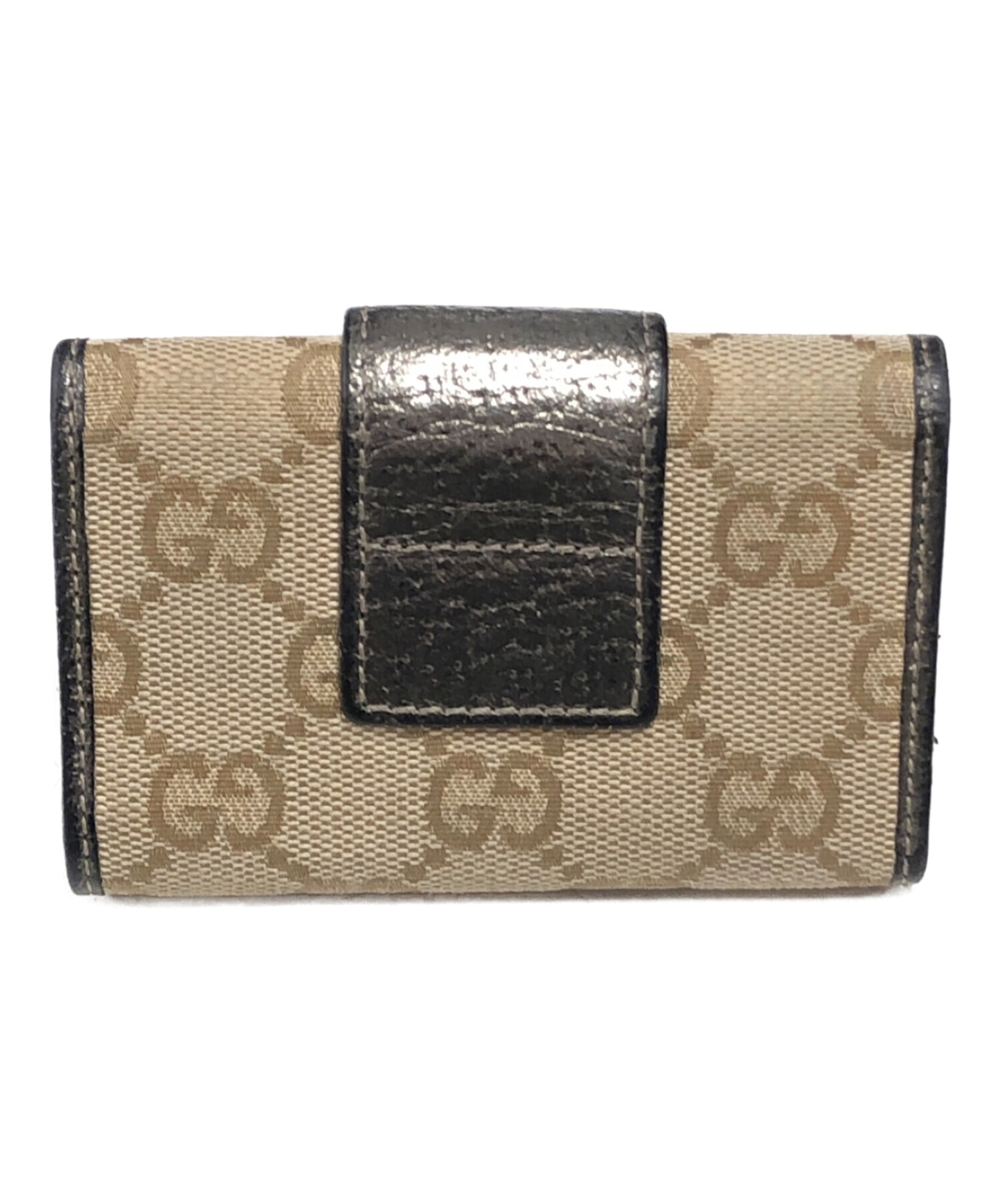 中古・古着通販】GUCCI (グッチ) キーケース ベージュ×ゴールド