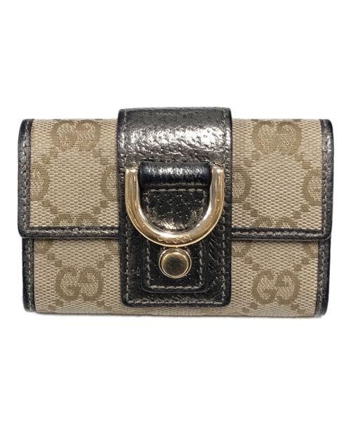 中古・古着通販】GUCCI (グッチ) キーケース ベージュ×ゴールド