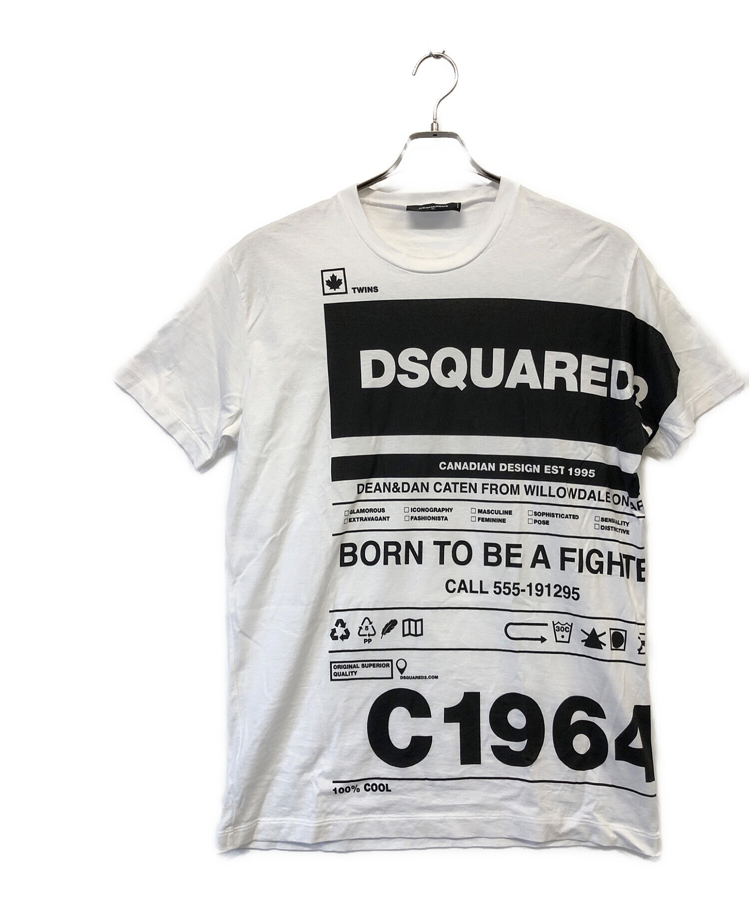 DSQUARED2 ロゴ Tシャツ 半袖 黒 ルーマニア製 正規品