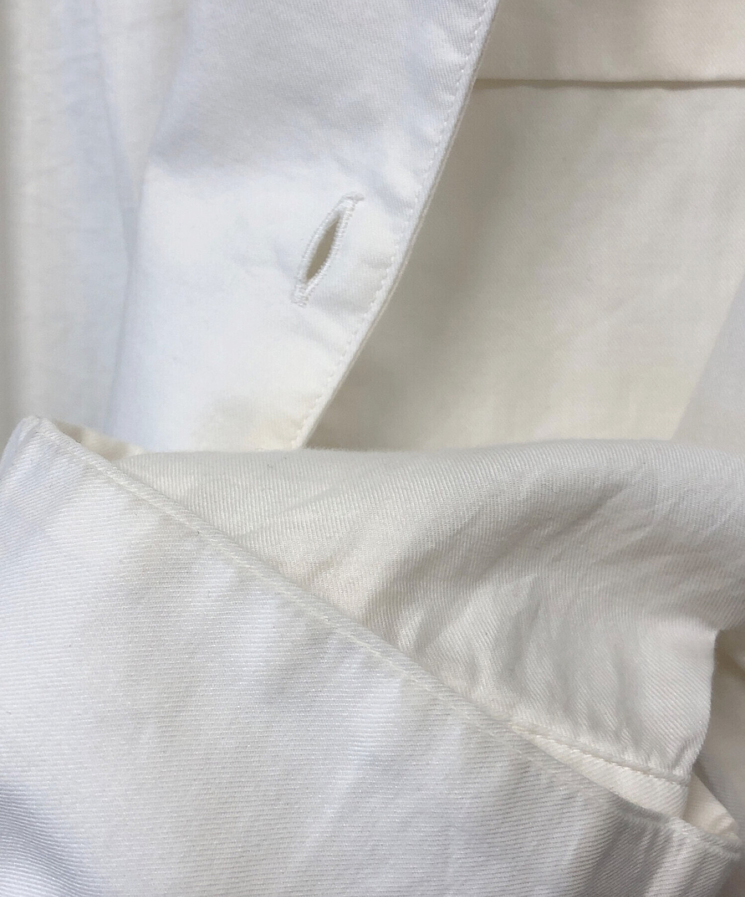BED J.W. FORD (ベッドフォード) ノーカラーシャツ ホワイト サイズ:1