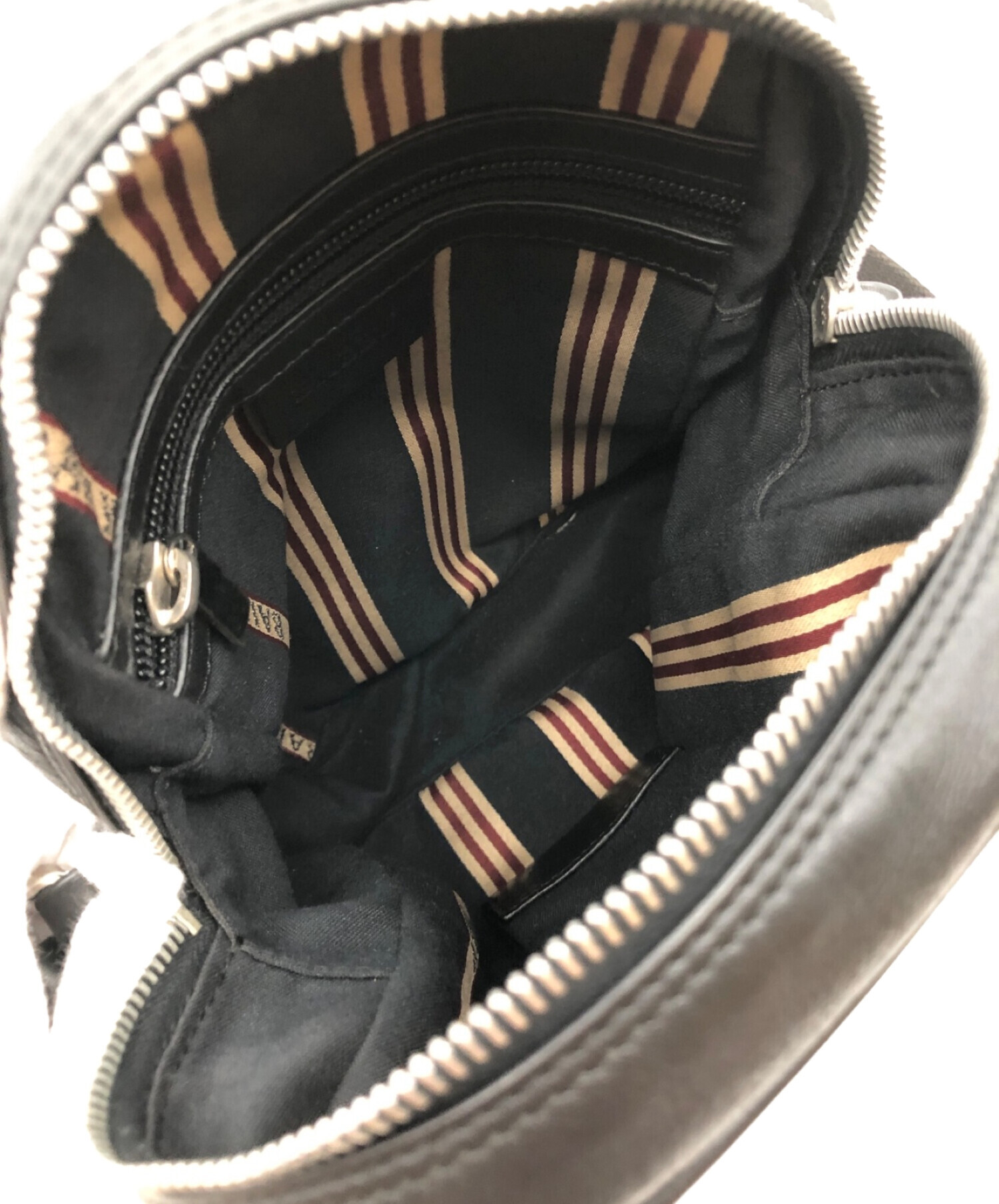 中古・古着通販】BALLY (バリー) レザーショルダーバッグ ブラック