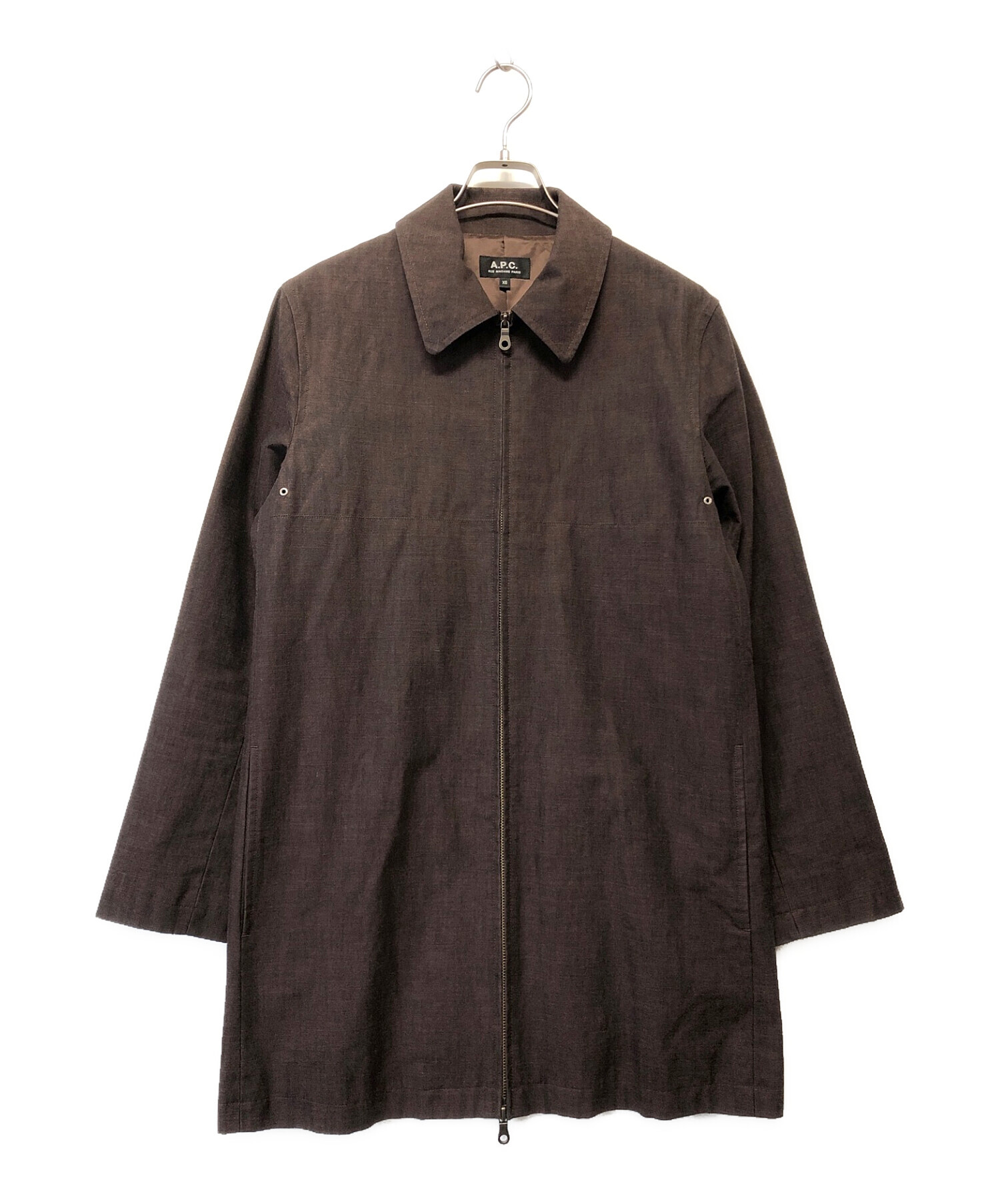 A.P.C. (アー・ペー・セー) ジップコート ブラウン サイズ:SIZE XS