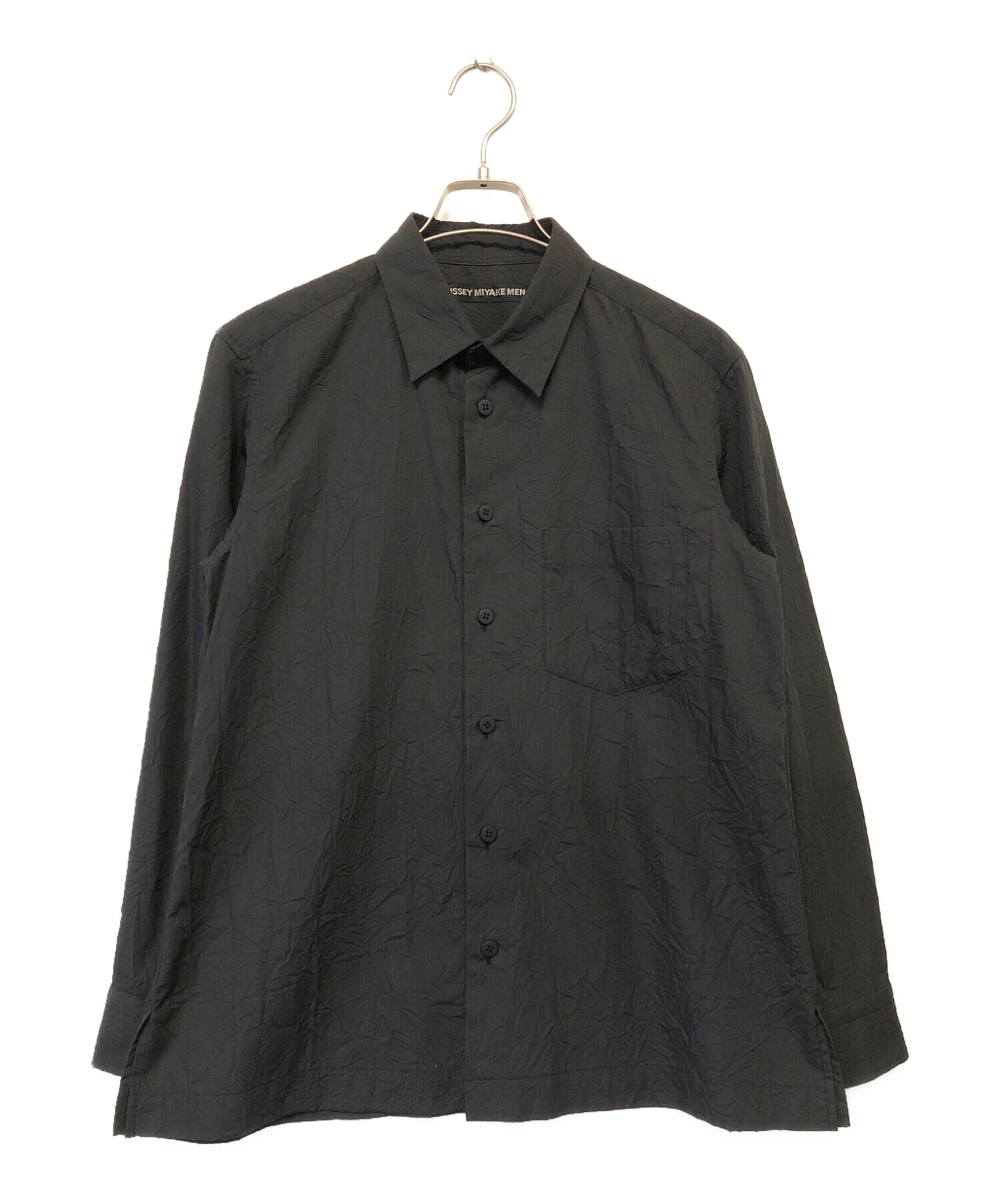ISSEY MIYAKE MEN (イッセイミヤケメン) ロングスリーブシャツ ブラック サイズ:SIZE 1