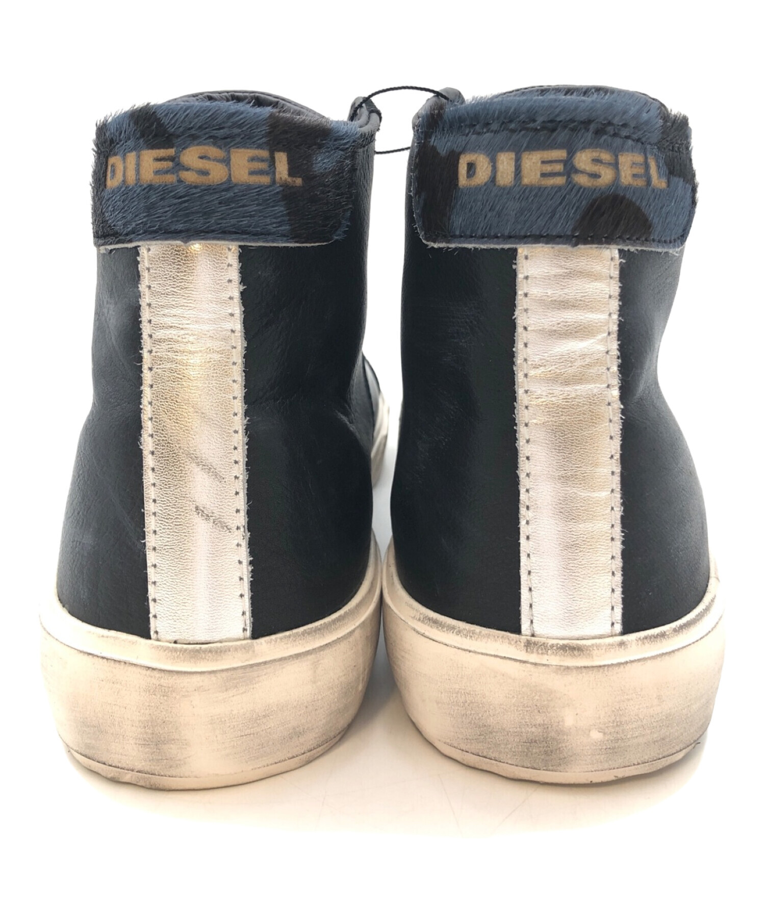 中古・古着通販】DIESEL (ディーゼル) レザーハイカットスニーカー ブラック サイズ:SIZE 27cm｜ブランド・古着通販  トレファク公式【TREFAC FASHION】スマホサイト