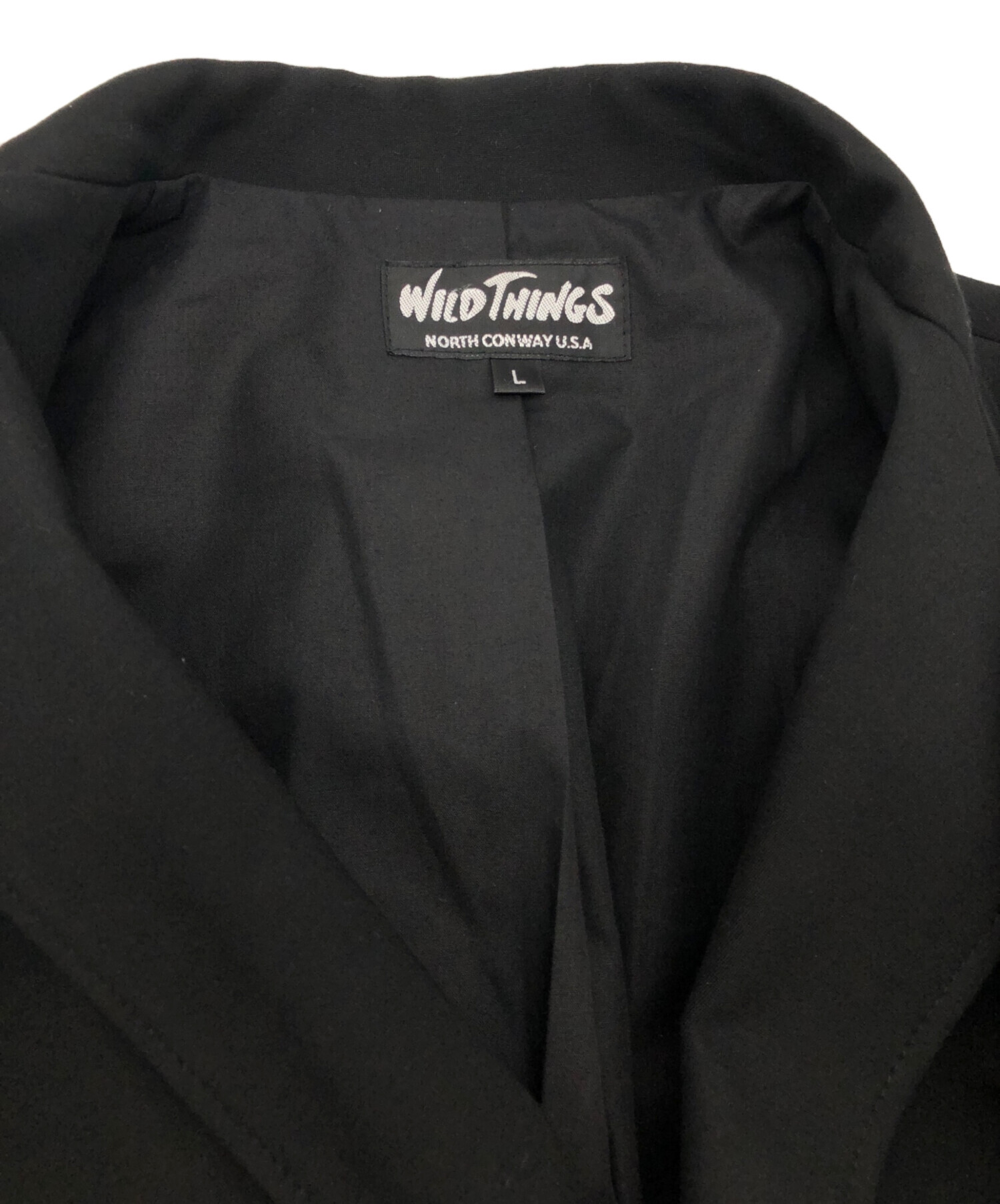 中古・古着通販】WILD THINGS (ワイルドシングス) テーラードジャケット ブラック サイズ:SIZE L｜ブランド・古着通販  トレファク公式【TREFAC FASHION】スマホサイト