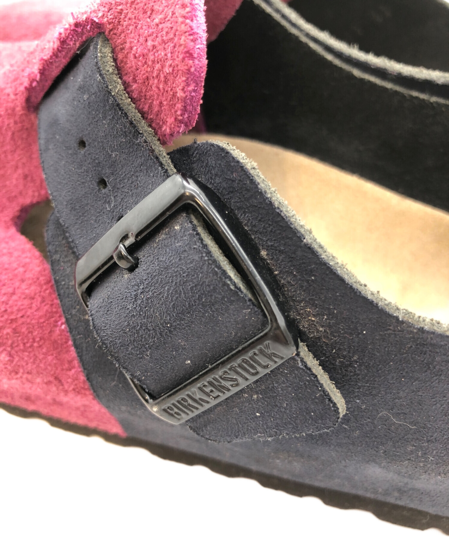 BIRKENSTOCK (ビルケンシュトック) サンダル ピンク×ネイビー サイズ:SIZE 23cm