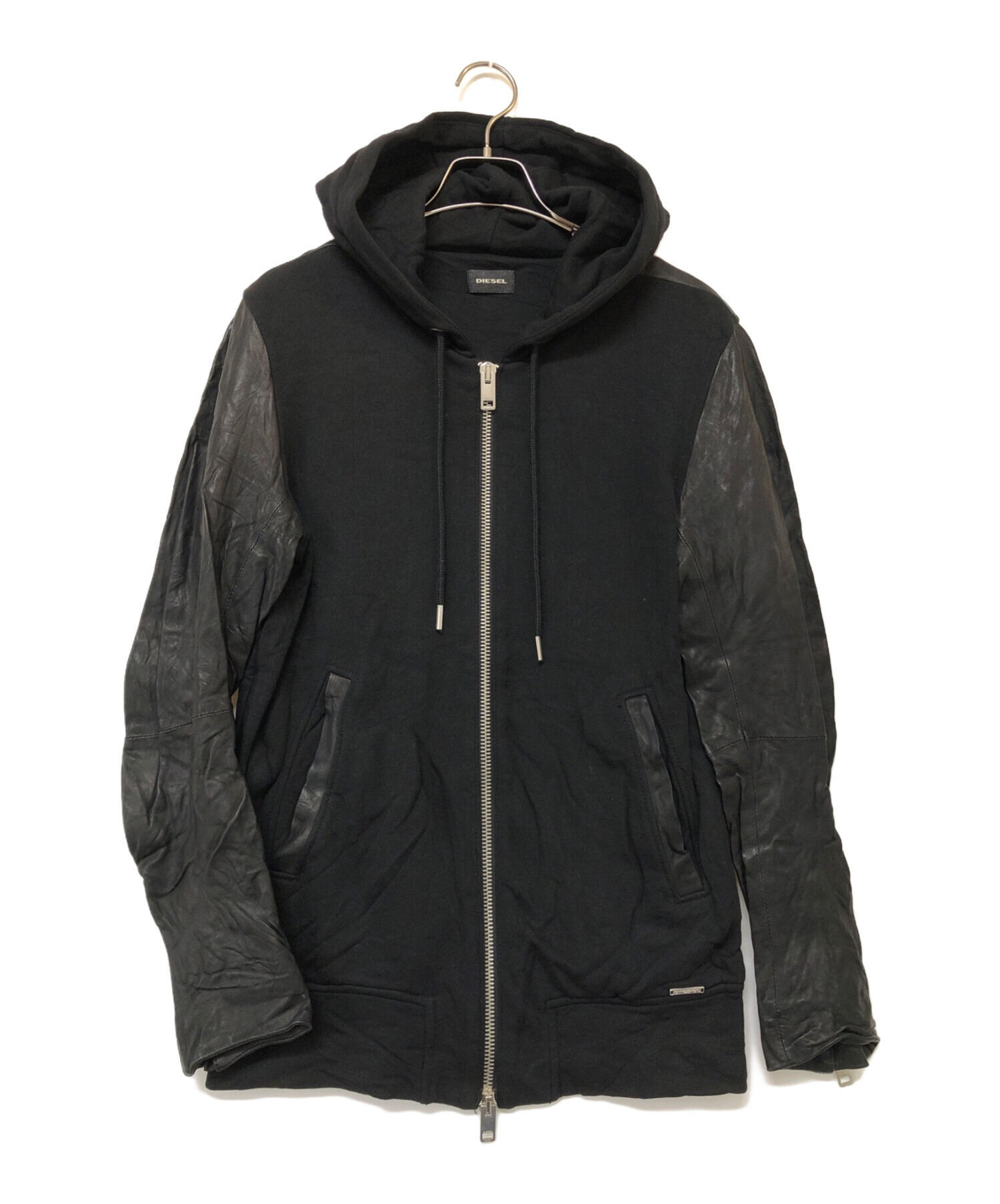 中古・古着通販】DIESEL (ディーゼル) 切替ジップパーカー ブラック サイズ:SIZE XS｜ブランド・古着通販 トレファク公式【TREFAC  FASHION】スマホサイト