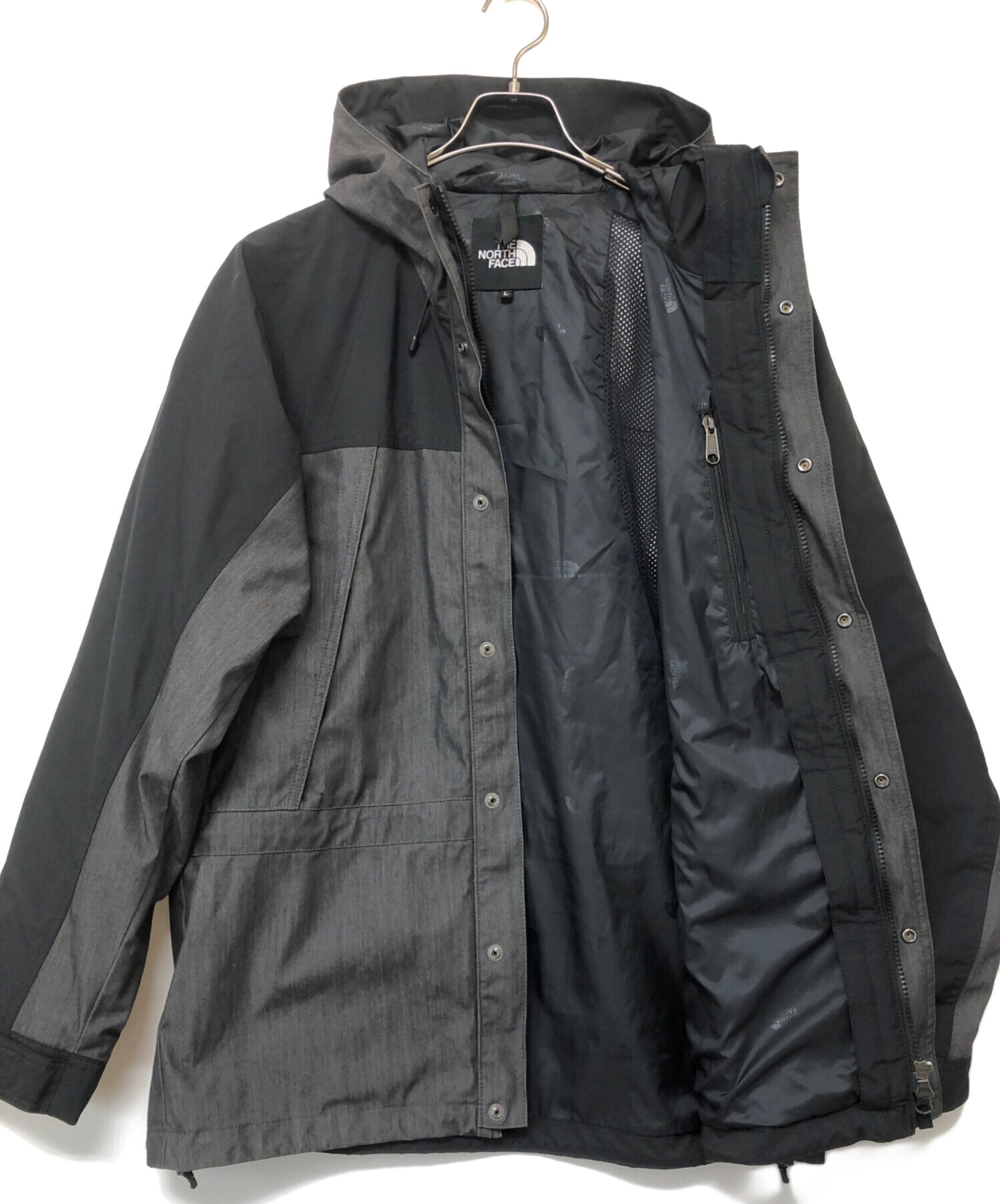 中古・古着通販】THE NORTH FACE (ザ ノース フェイス) マウンテンライトデニムジャケット ブラック サイズ:SIZE  L｜ブランド・古着通販 トレファク公式【TREFAC FASHION】スマホサイト