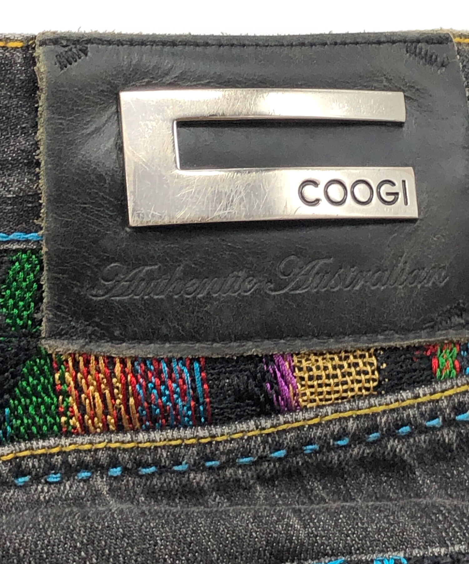 中古・古着通販】Coogi (クージー) 刺繍バギーデニムパンツ ブラック×マルチカラー サイズ:SIZE 91(W36）｜ブランド・古着通販  トレファク公式【TREFAC FASHION】スマホサイト