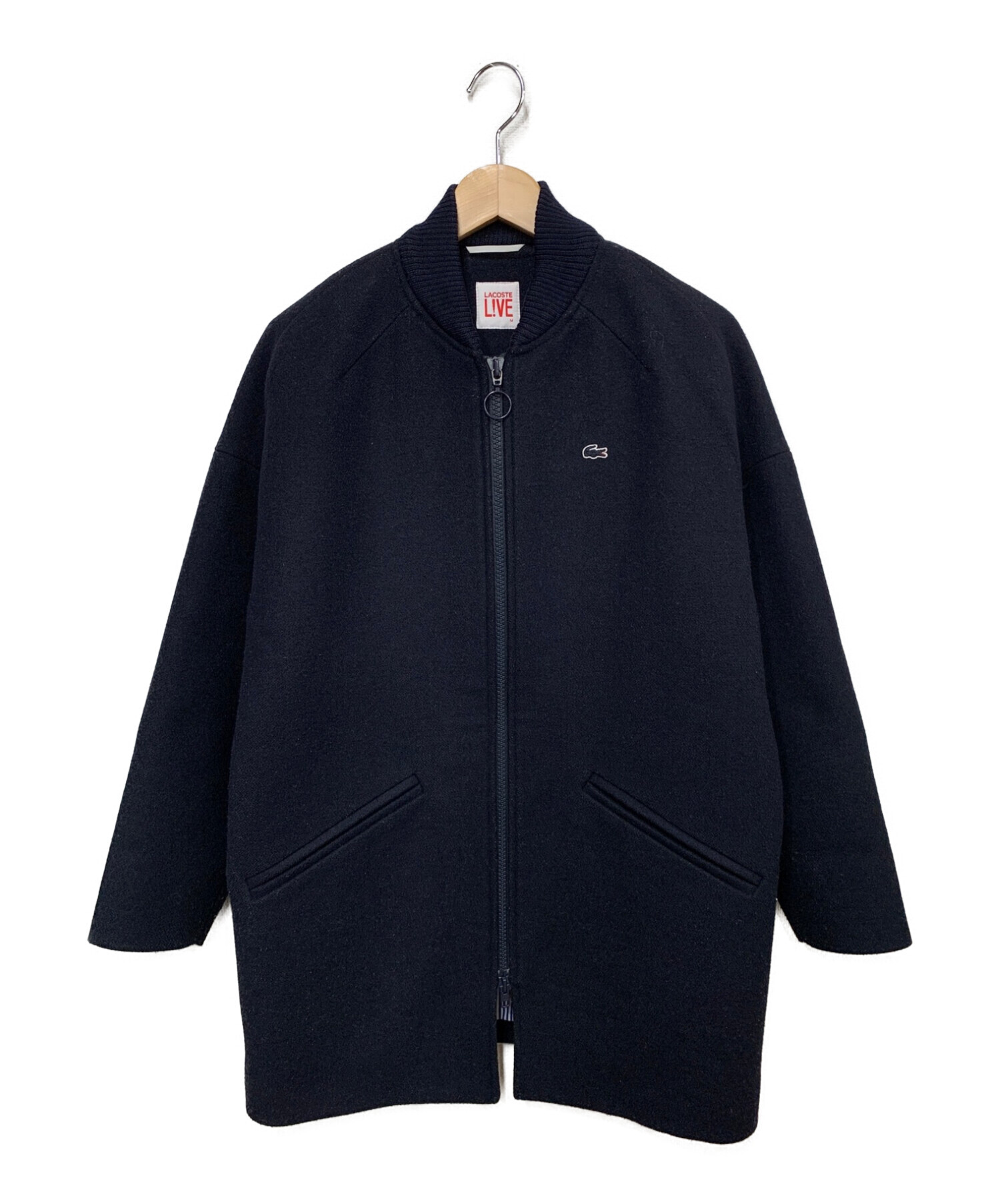 LACOSTE LIVE (ラコステライブ) ラグランスリーブ スタジャンコート ネイビー サイズ:size M