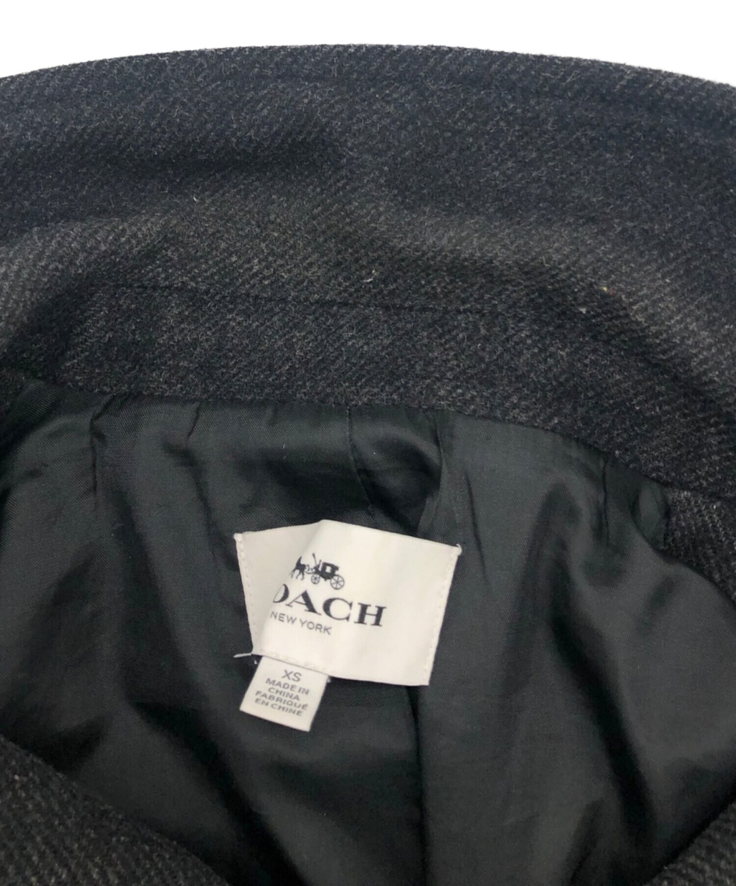 中古・古着通販】COACH (コーチ) Pコート グレー サイズ:XS｜ブランド