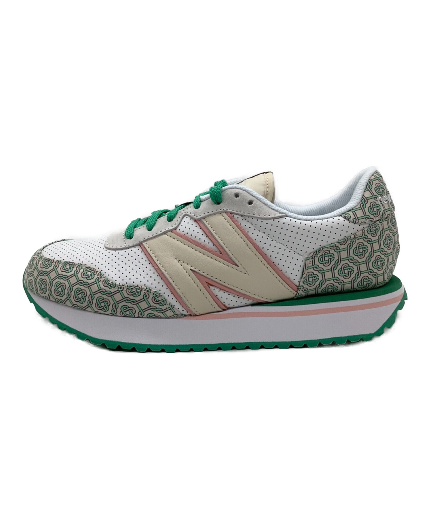 NEW BALANCE (ニューバランス) NEW BALANCE MS237CBA X CASABLANCA ホワイト×グリーン サイズ:27.5  未使用品