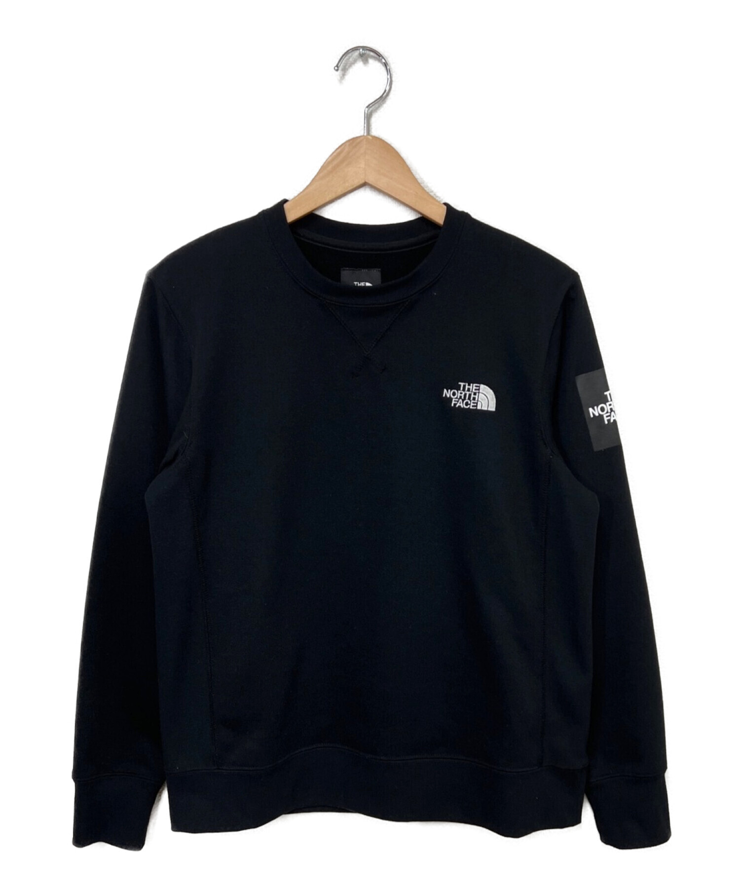 THE NORTH FACE (ザ ノース フェイス) Square Logo Crew(スクエアロゴクルー) ブラック サイズ:S