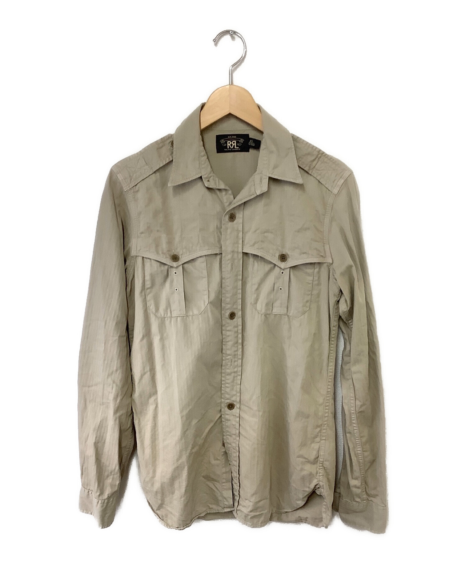 中古・古着通販】RRL (ダブルアールエル) サファリシャツ ベージュ