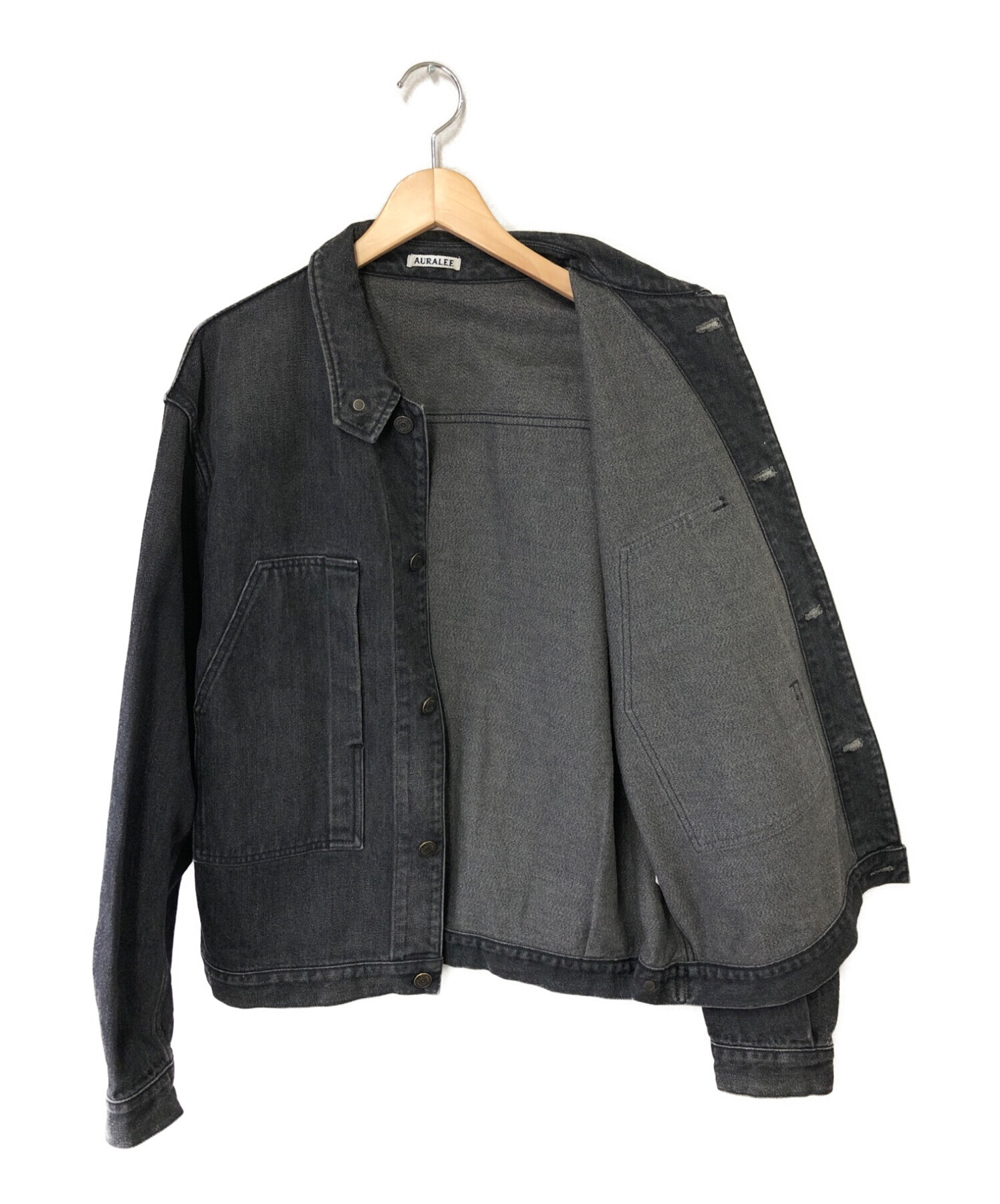 AURALEE (オーラリー) HARD TWIST DENIM BLOUSON ブラック サイズ:SIZE 4