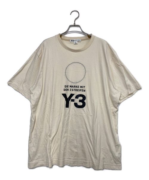 【中古・古着通販】Y-3 (ワイスリー) プリントロゴTシャツ ベージュ ...