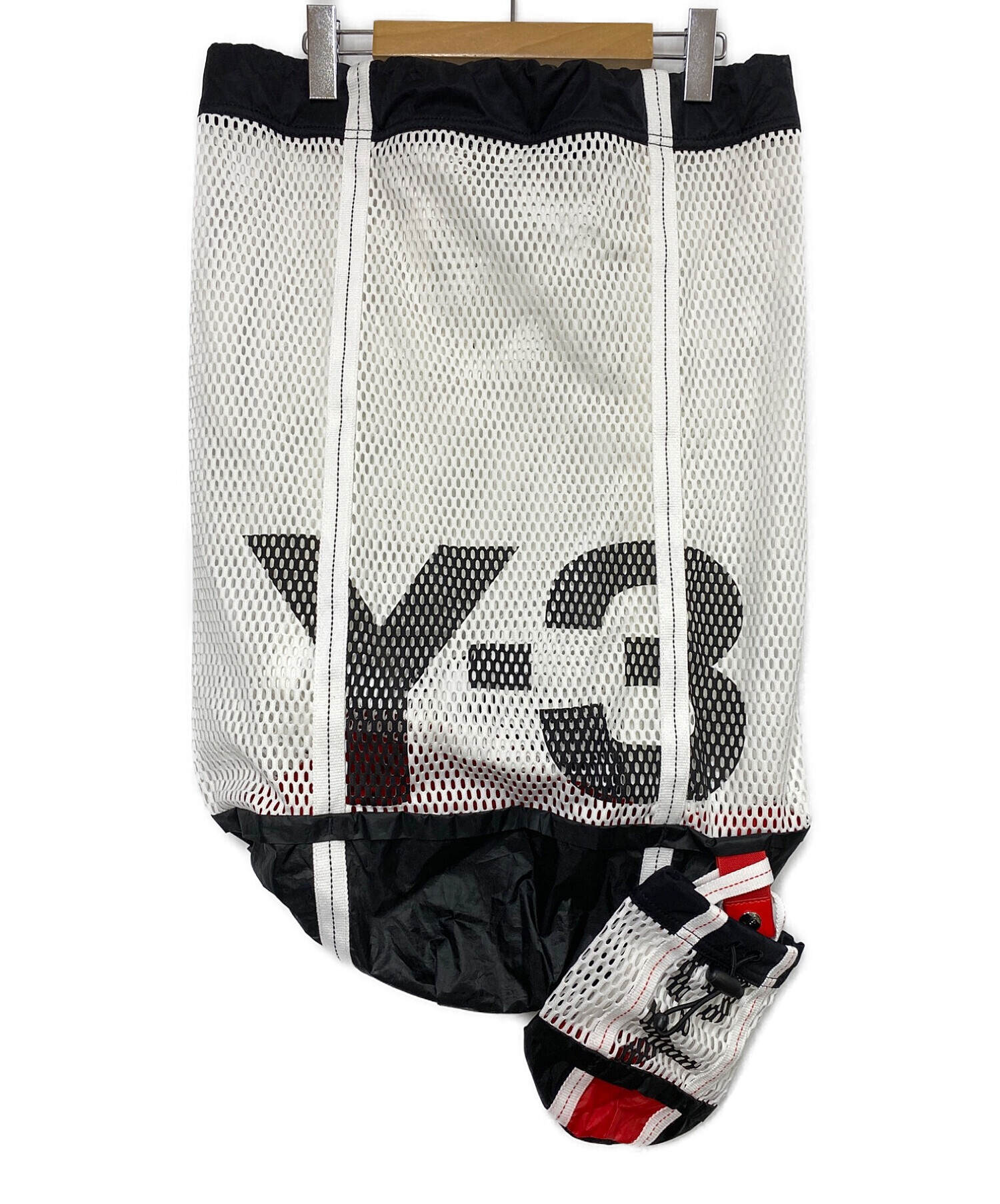 Y-3 (ワイスリー) メッシュジムサック ブラック×ホワイト