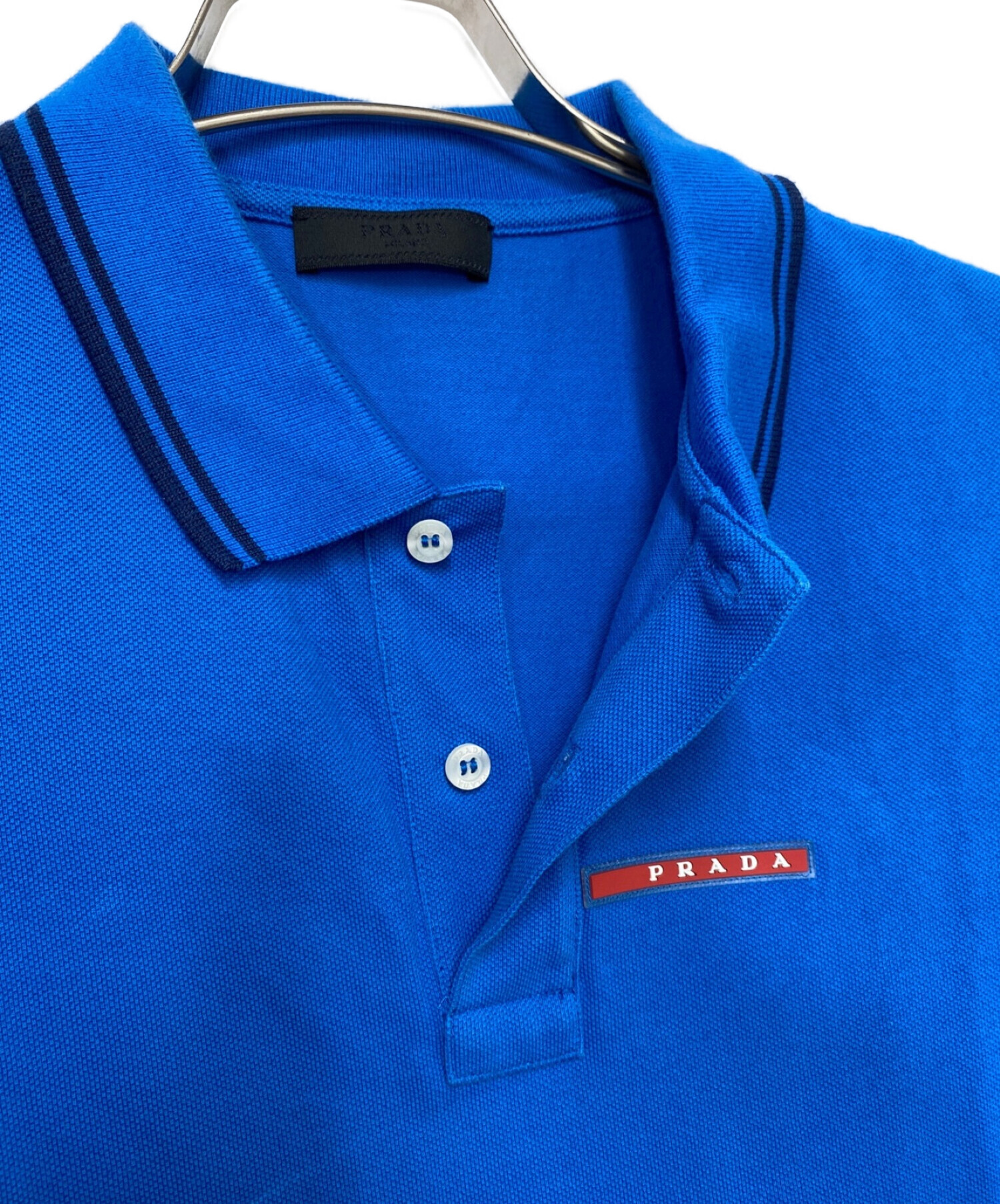 PRADA (プラダ) ポロシャツ ブルー サイズ: M