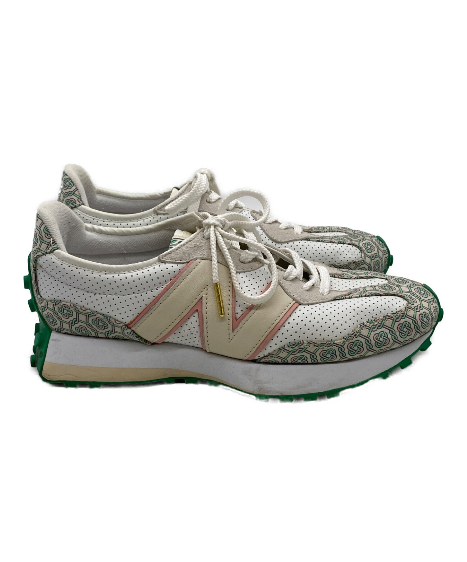 中古・古着通販】NEW BALANCE (ニューバランス) CASABLANCA (カサブランカ) ローカットスニーカー ホワイト×グリーン サイズ: 27.5｜ブランド・古着通販 トレファク公式【TREFAC FASHION】スマホサイト