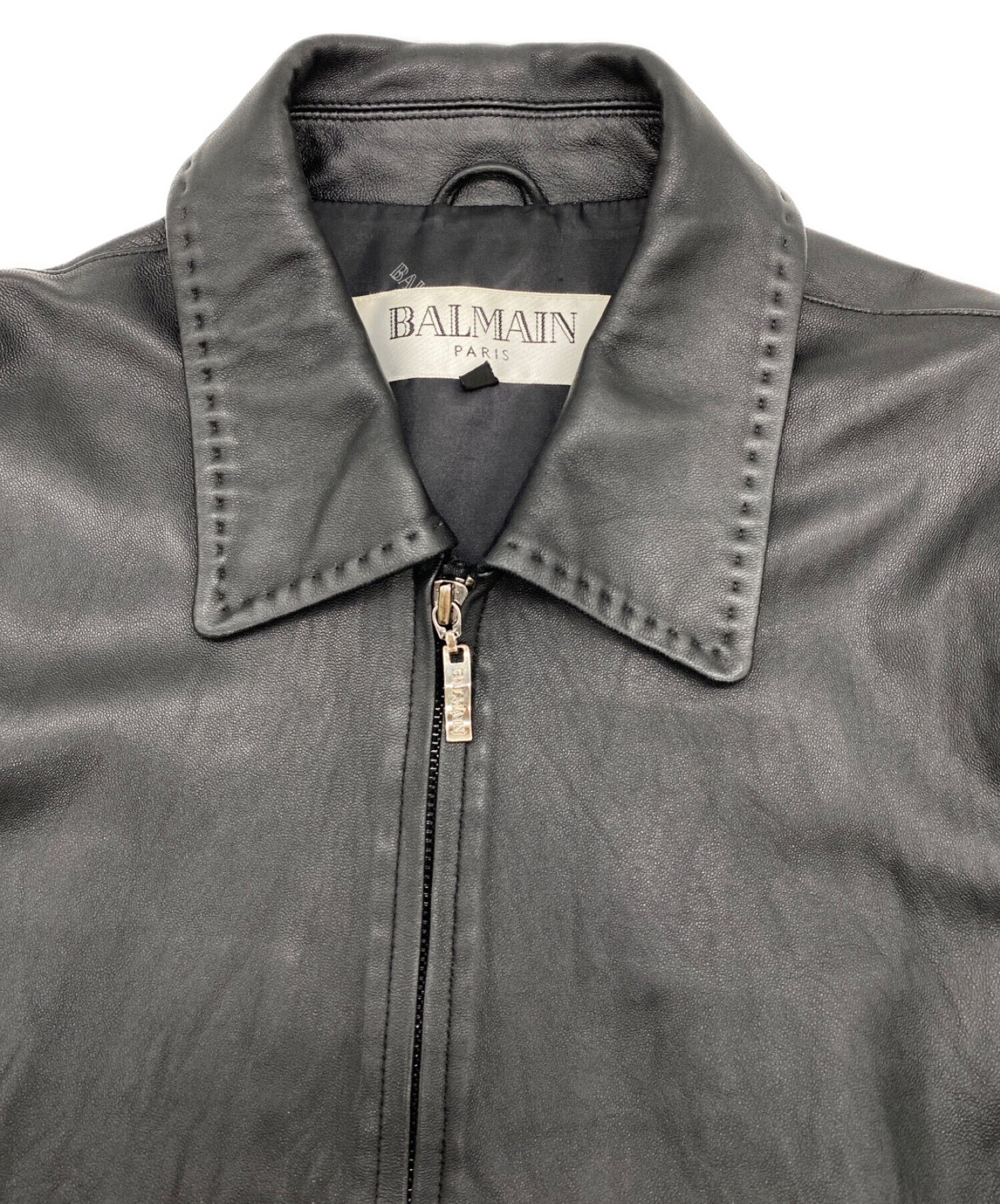 BALMAIN (バルマン) レザージャケット ブラック サイズ:M