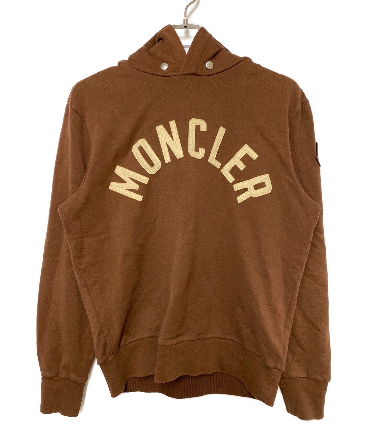 MONCLER (モンクレール) カレッジロゴ スウェットパーカー ブラウン サイズ:SIZE M