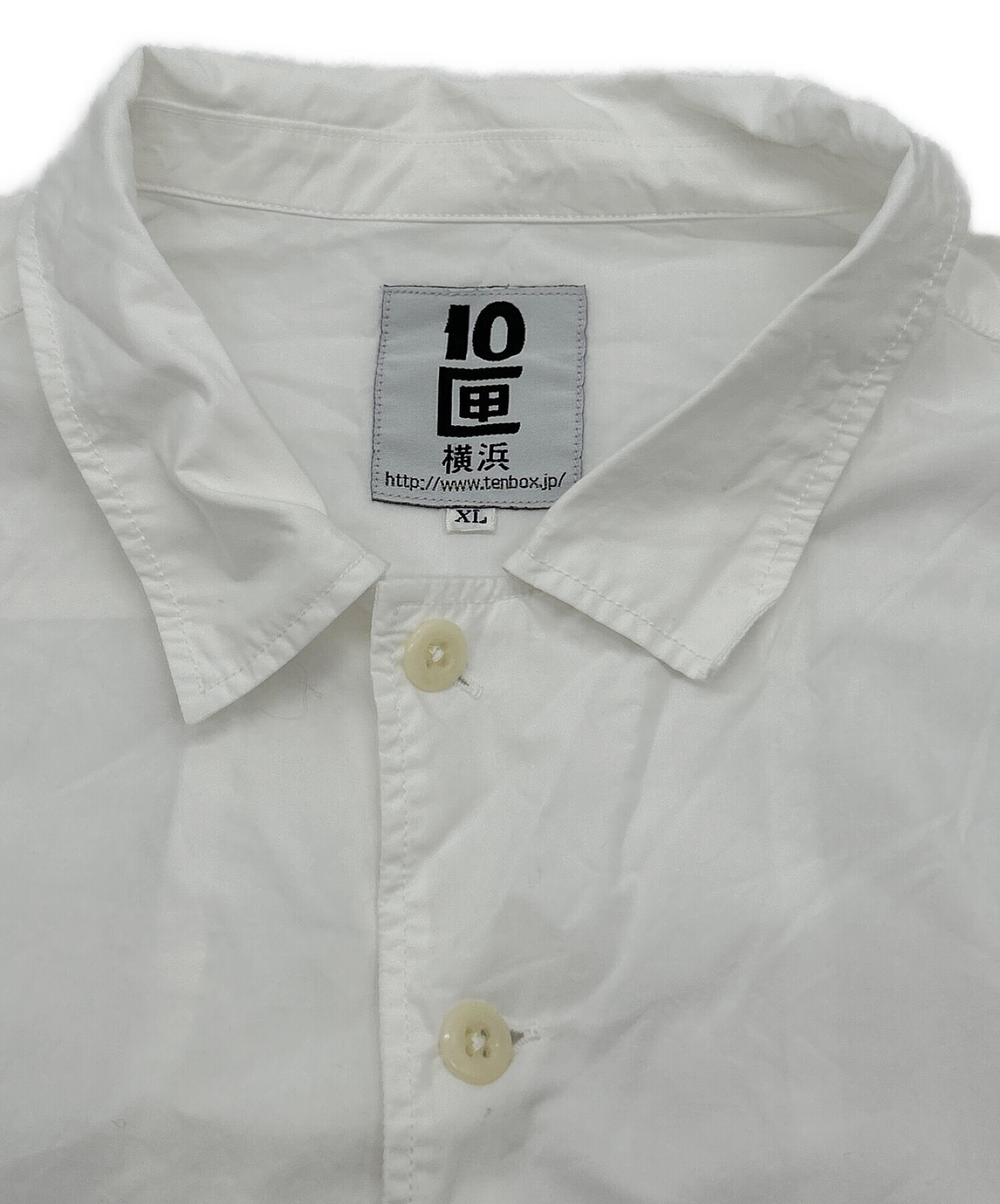 TENBOX (テンボックス) ドラッグディーラーシャツ ホワイト×ブルー サイズ:size XL