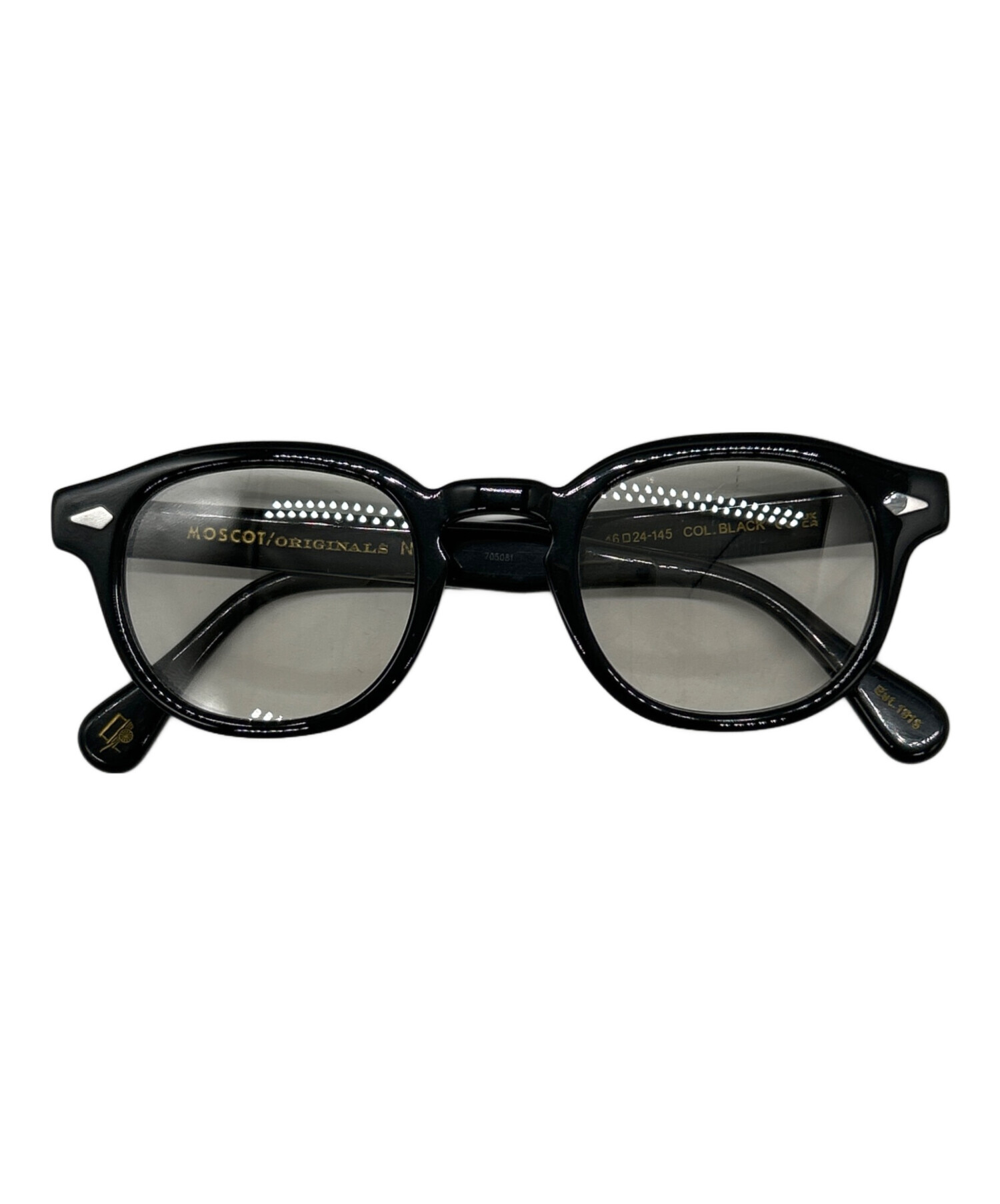 MOSCOT (モスコット) 伊達眼鏡 ブラック