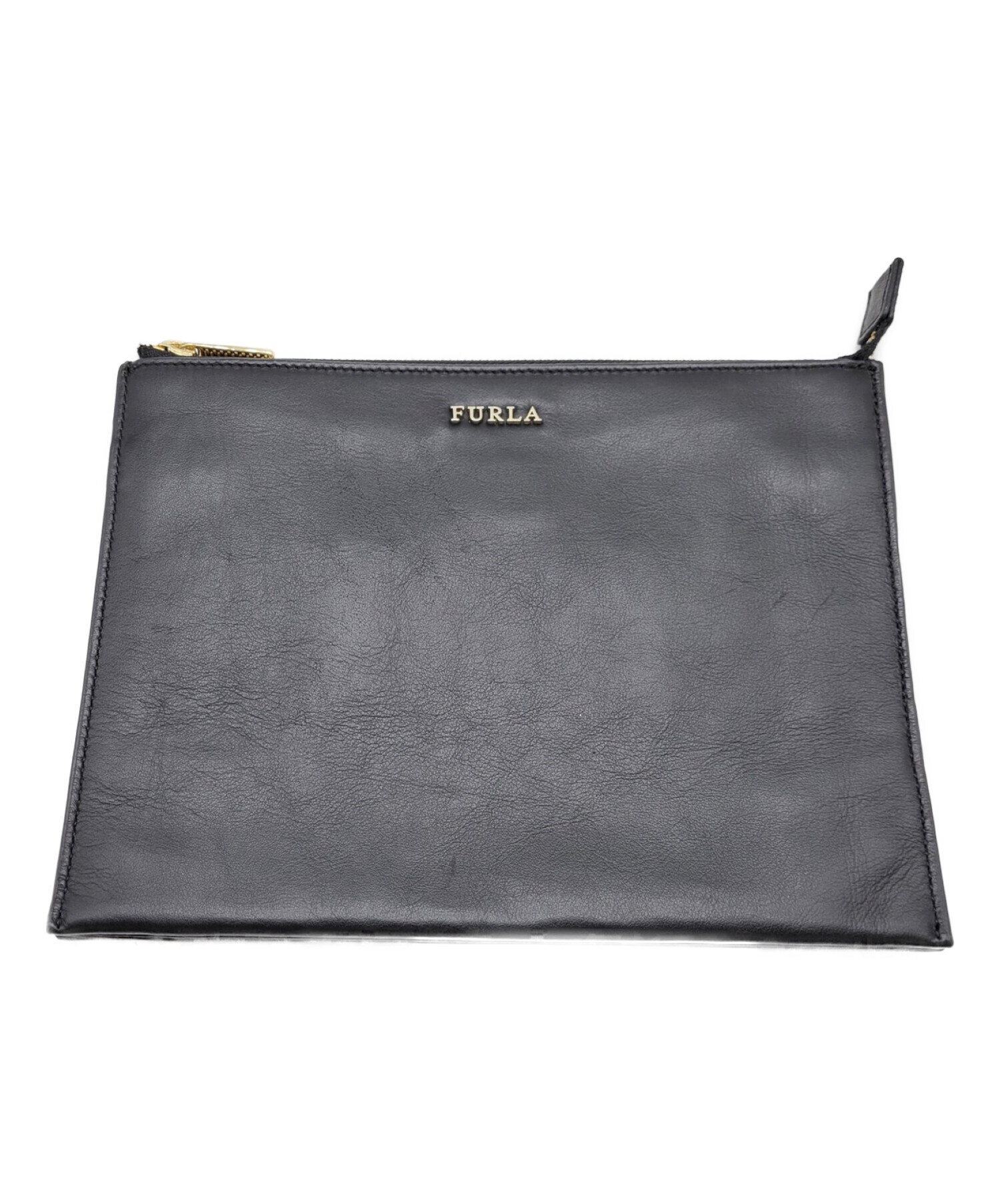 中古・古着通販】FURLA (フルラ) クラッチバッグ ブラック｜ブランド