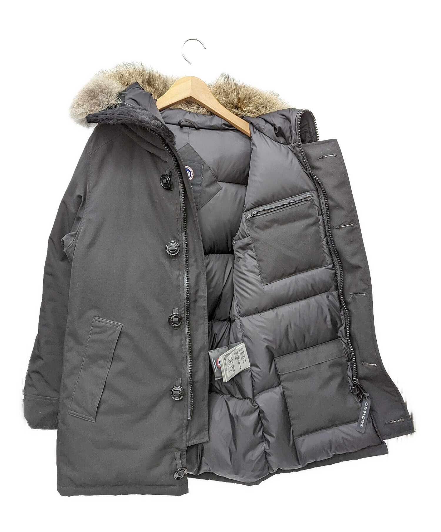 CANADA GOOSE (カナダグース) ジャスパーパーカーダウンコート ブラック サイズ:S/P