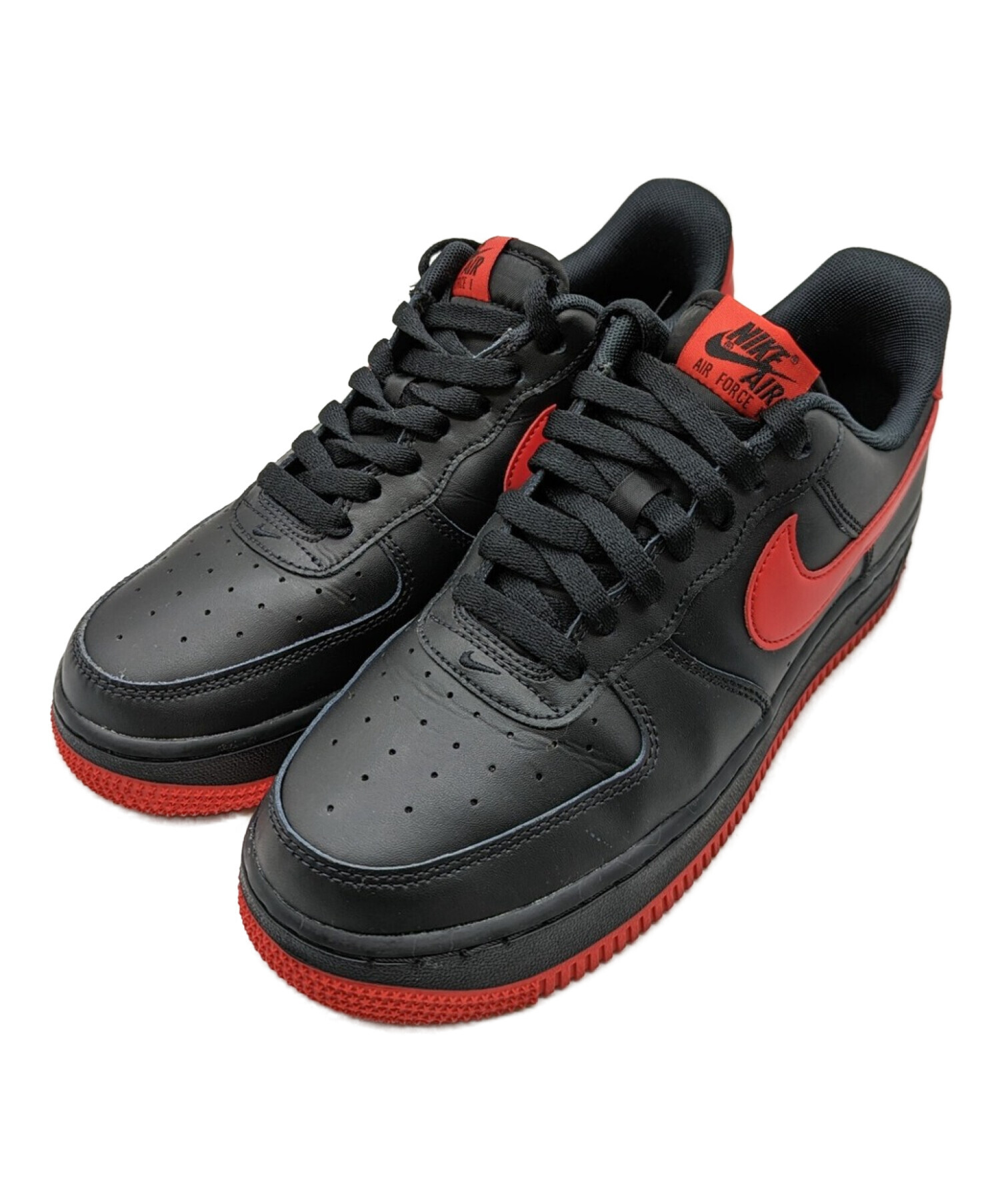 NIKE (ナイキ) AIR FORCE 1 '07 (エアフォースワン '07) ブラック×レッド サイズ:US 7