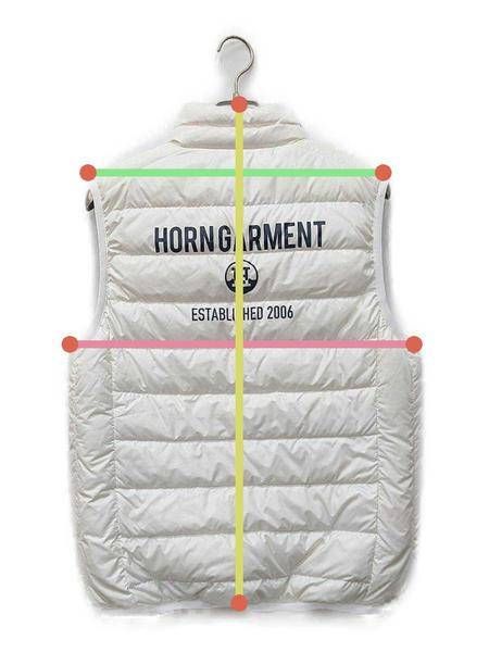 中古・古着通販】HORN GARMENT (ホーンガーメント) リバーシブルダウンベスト ホワイト サイズ:48｜ブランド・古着通販  トレファク公式【TREFAC FASHION】スマホサイト