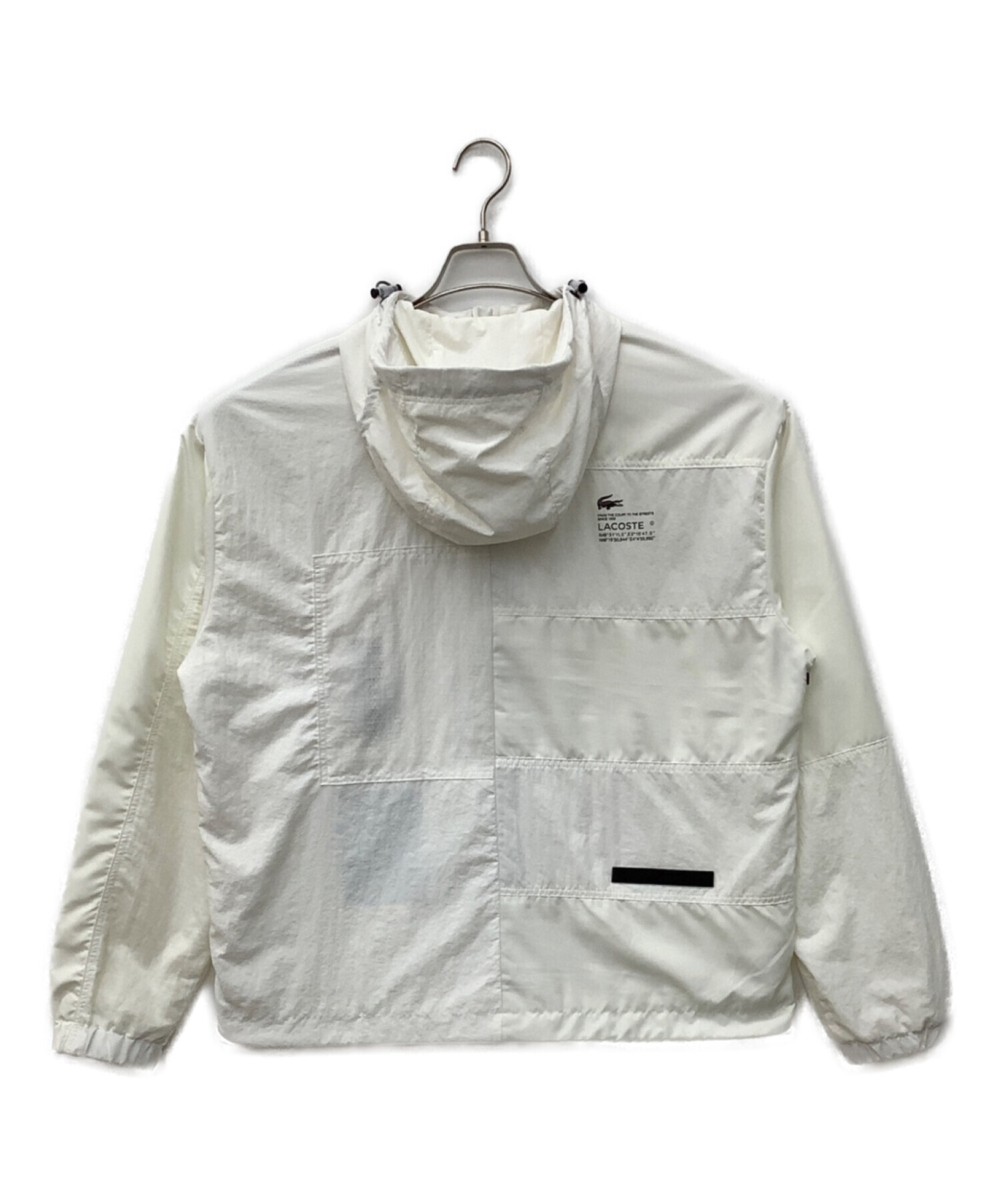 LACOSTE (ラコステ) アシンメトリーパッチワークトラックジャケット ホワイト サイズ:FR48