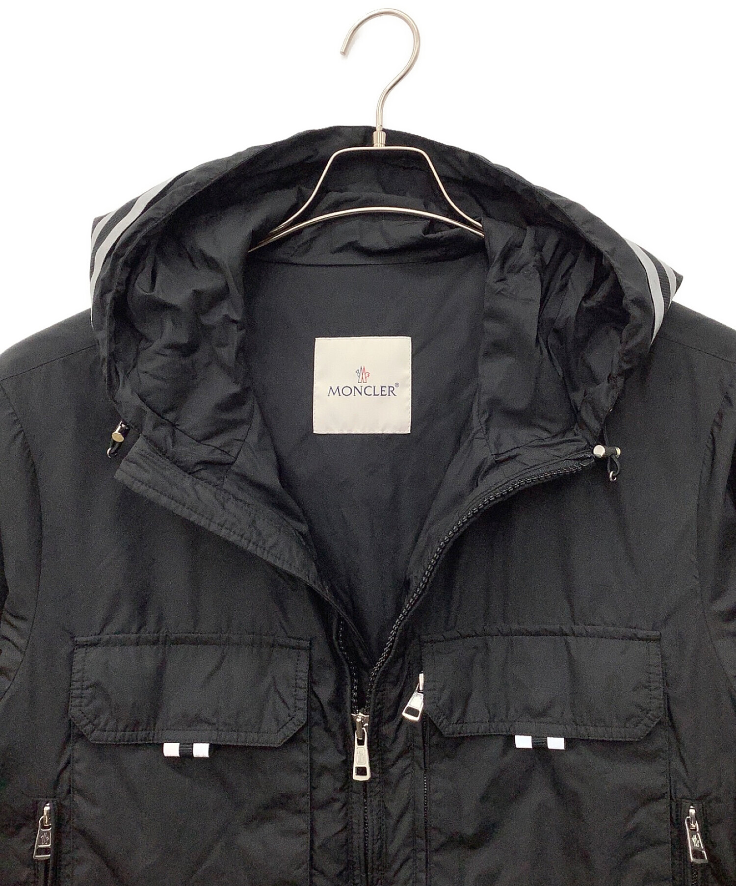 中古・古着通販】MONCLER (モンクレール) ナイロンジャケット ブラック