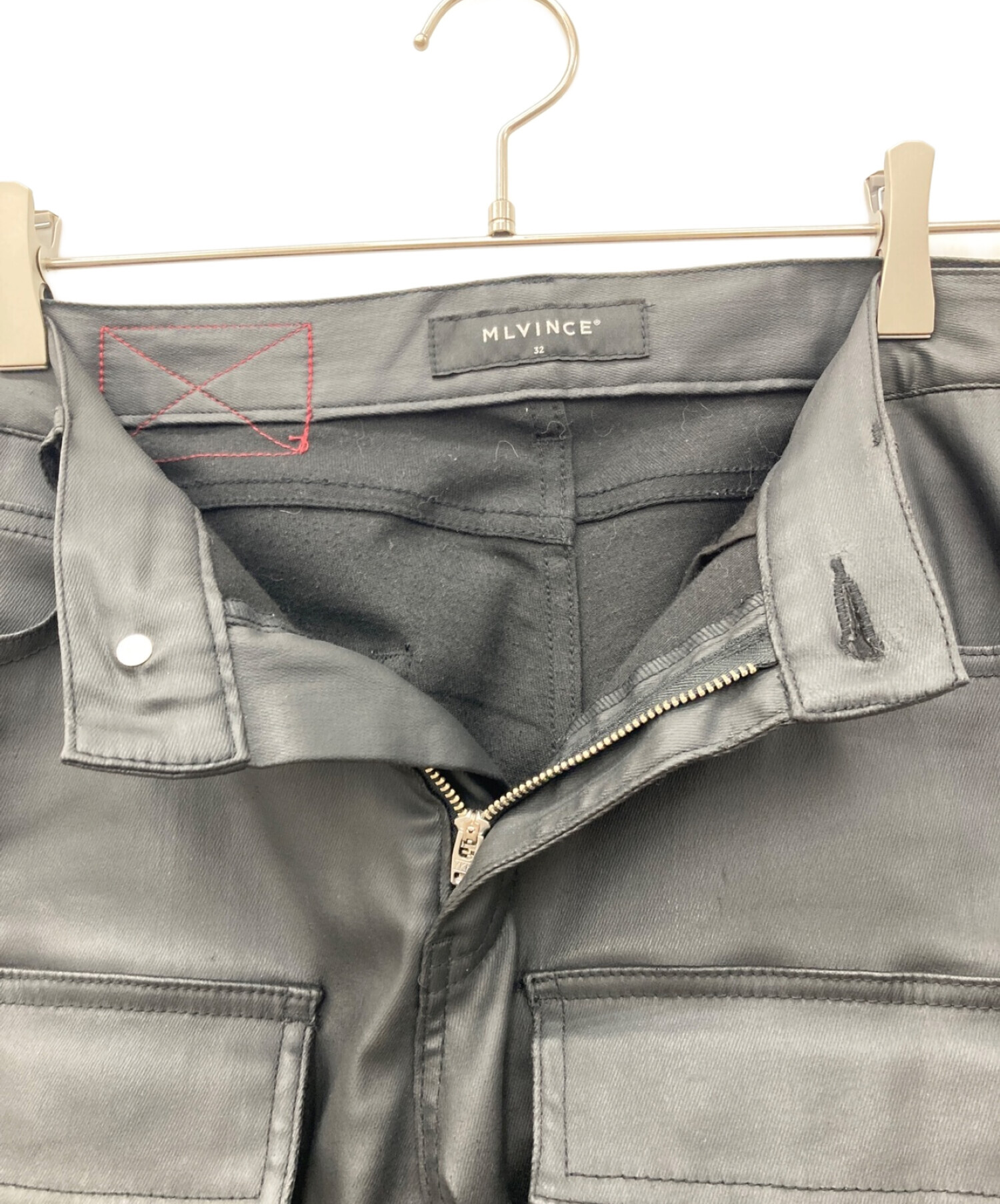 MLVINCE (メルヴィンス) TYPE2 PARACHUTE SLIM CARGO PANTS（TYPE2　パラシュートスリムカーゴパンツ）  ブラック サイズ:32