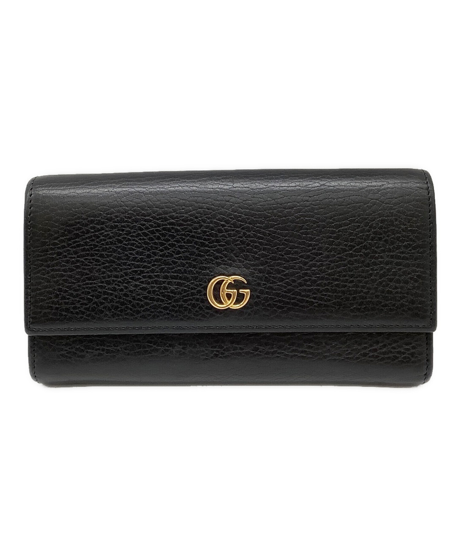 中古・古着通販】GUCCI (グッチ) ダブルG レザー コンチネンタルウォレット ブラック｜ブランド・古着通販 トレファク公式【TREFAC  FASHION】スマホサイト