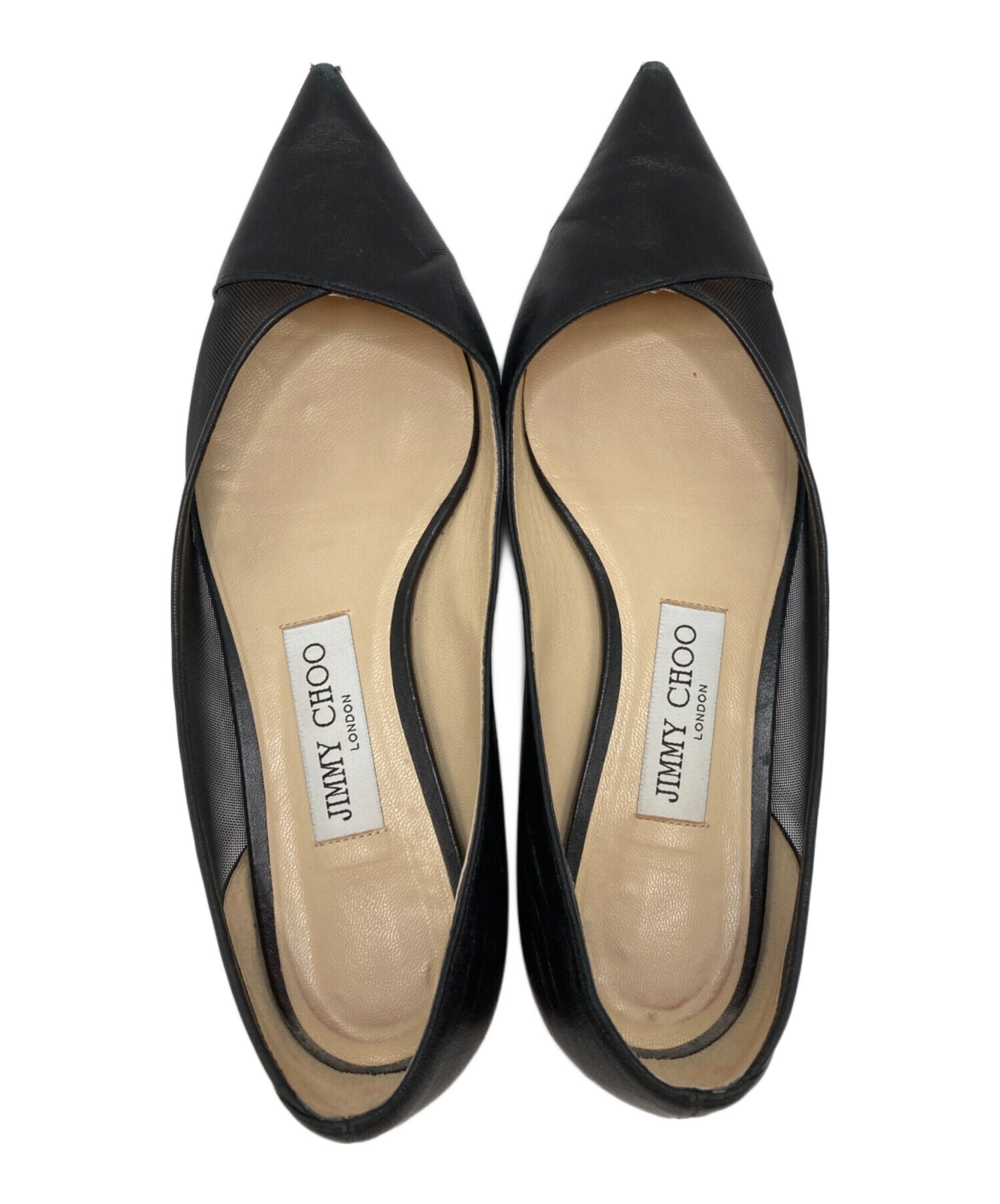 JIMMY CHOO (ジミーチュウ) SAIA FLAT ブラック サイズ:37