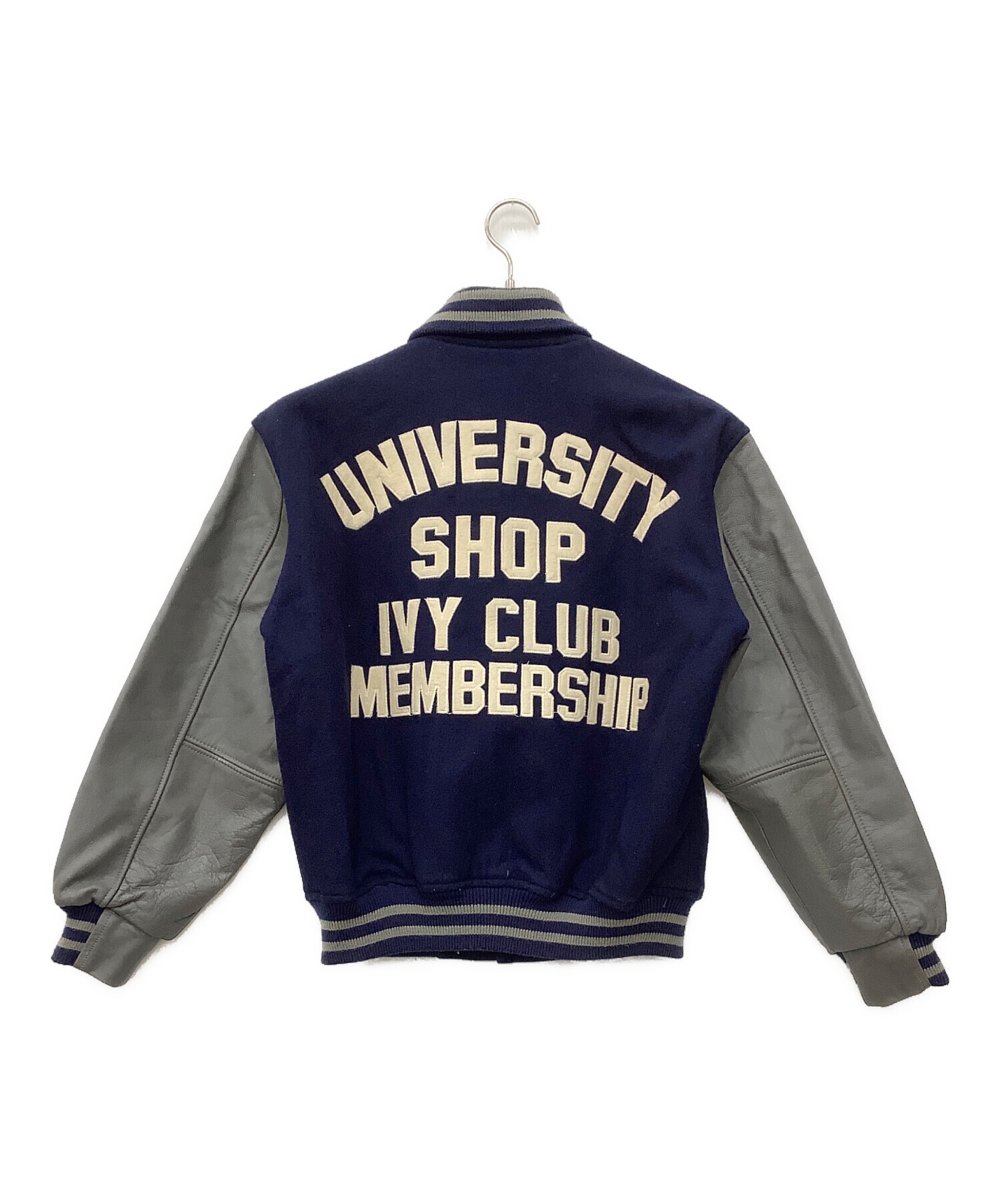 中古・古着通販】UNIVERSITY SHOP (ユニヴァーシティーショップ) スタジャン ネイビー×グレー サイズ:М｜ブランド・古着通販  トレファク公式【TREFAC FASHION】スマホサイト