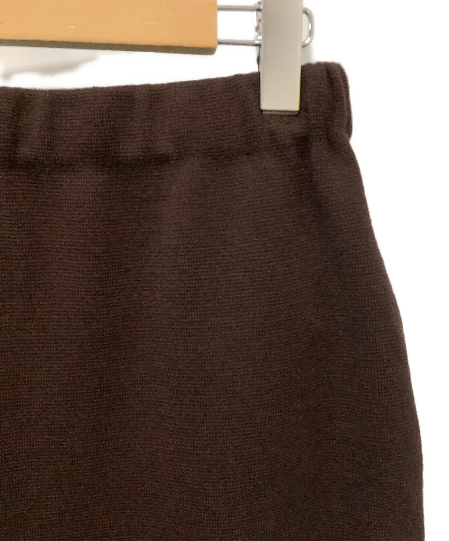 FRAMeWORK (フレームワーク) ミラノタイトリブスカート ブラウン サイズ:38 未使用品