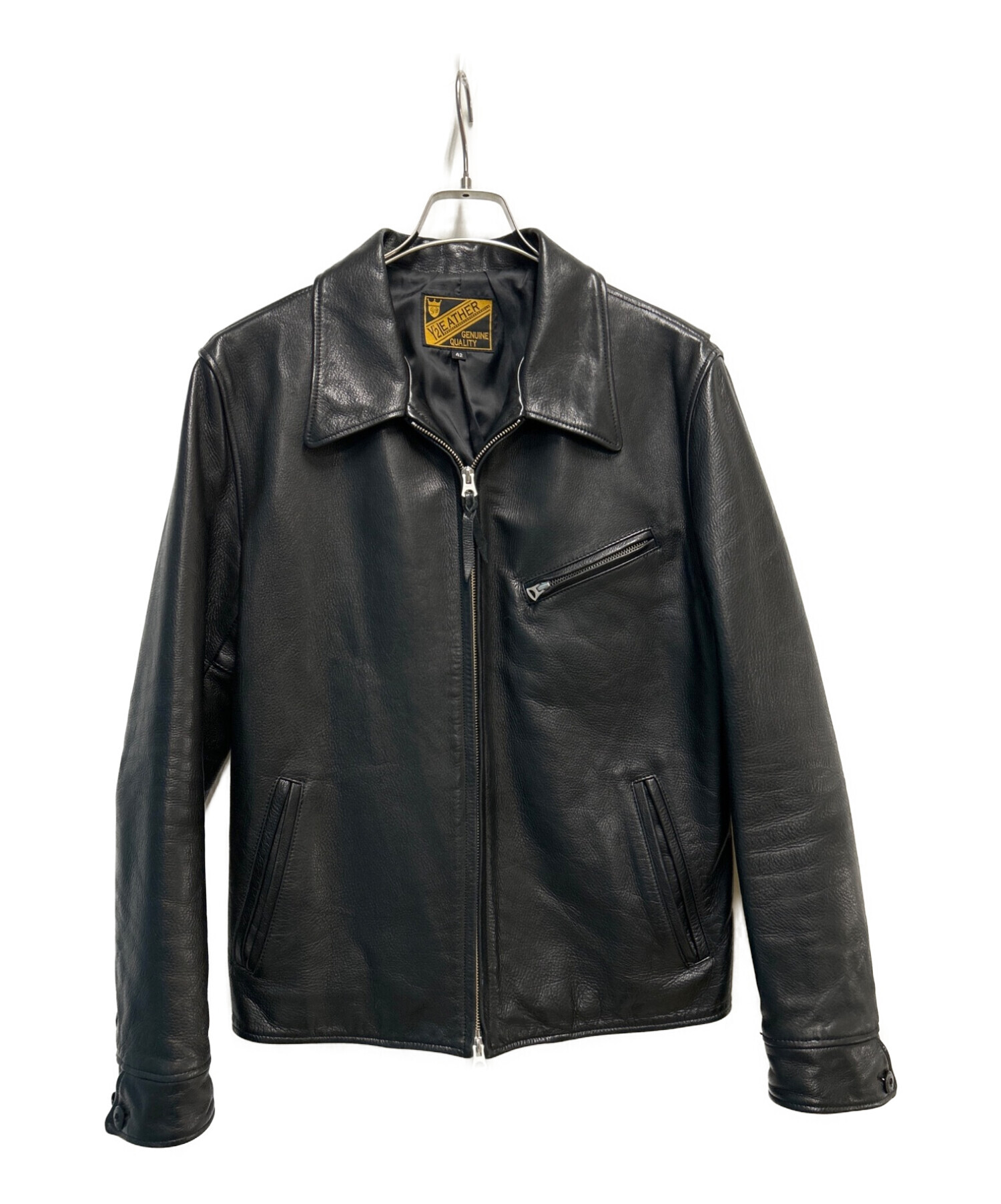 Y'2 leather (ワイツーレザー) レザージャケット ブラック サイズ:SIZE 42
