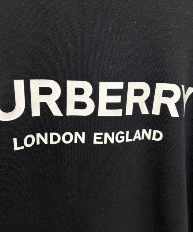 BURBERRY LONDON ENGLAND (バーバリー ロンドン イングランド) ロゴスウェット ブラック サイズ:SIZE M