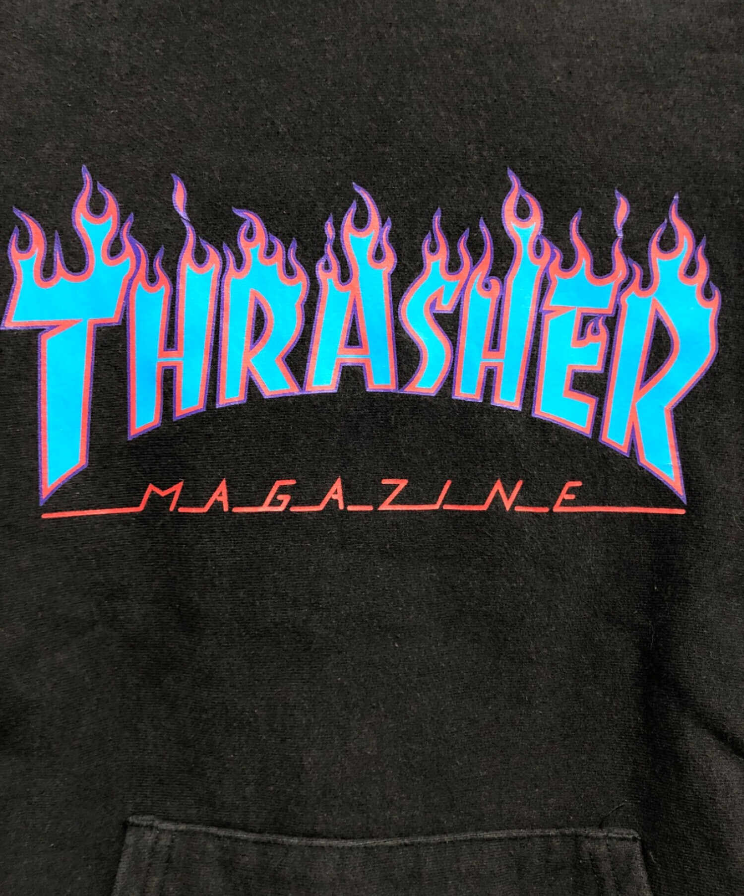 中古・古着通販】SUPREME (シュプリーム) THRASHER (スラッシャー) プルオーバーパーカー ブラック サイズ:不明｜ブランド・古着通販  トレファク公式【TREFAC FASHION】スマホサイト