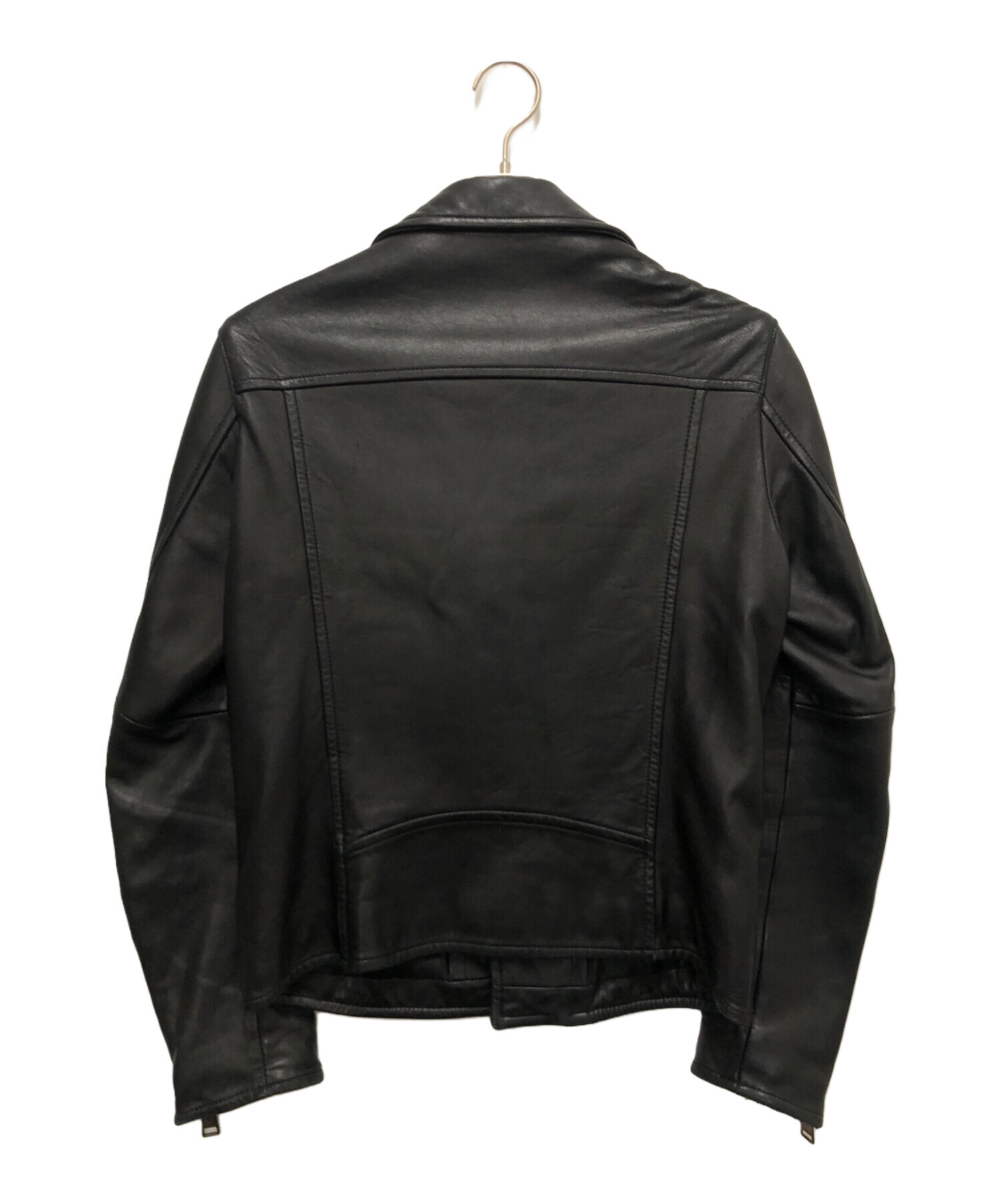 BLACK LABEL CRESTBRIDGE (ブラックレーベル クレストブリッジ) ダブルライダースジャケット ブラック サイズ:SIZE M