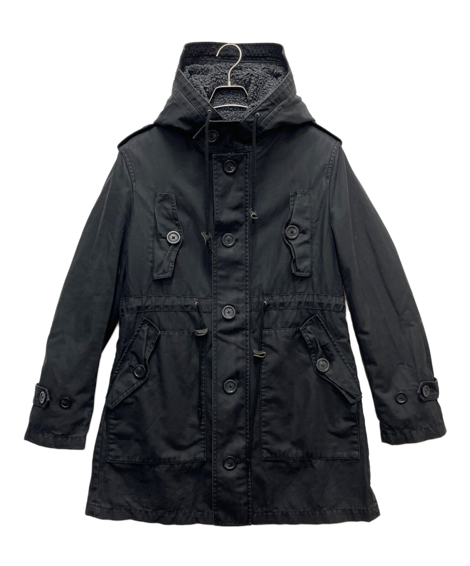 中古・古着通販】BURBERRY BLACK LABEL (バーバリーブラックレーベル) ライナー付モッズコート ブラック サイズ:SIZE  L｜ブランド・古着通販 トレファク公式【TREFAC FASHION】スマホサイト