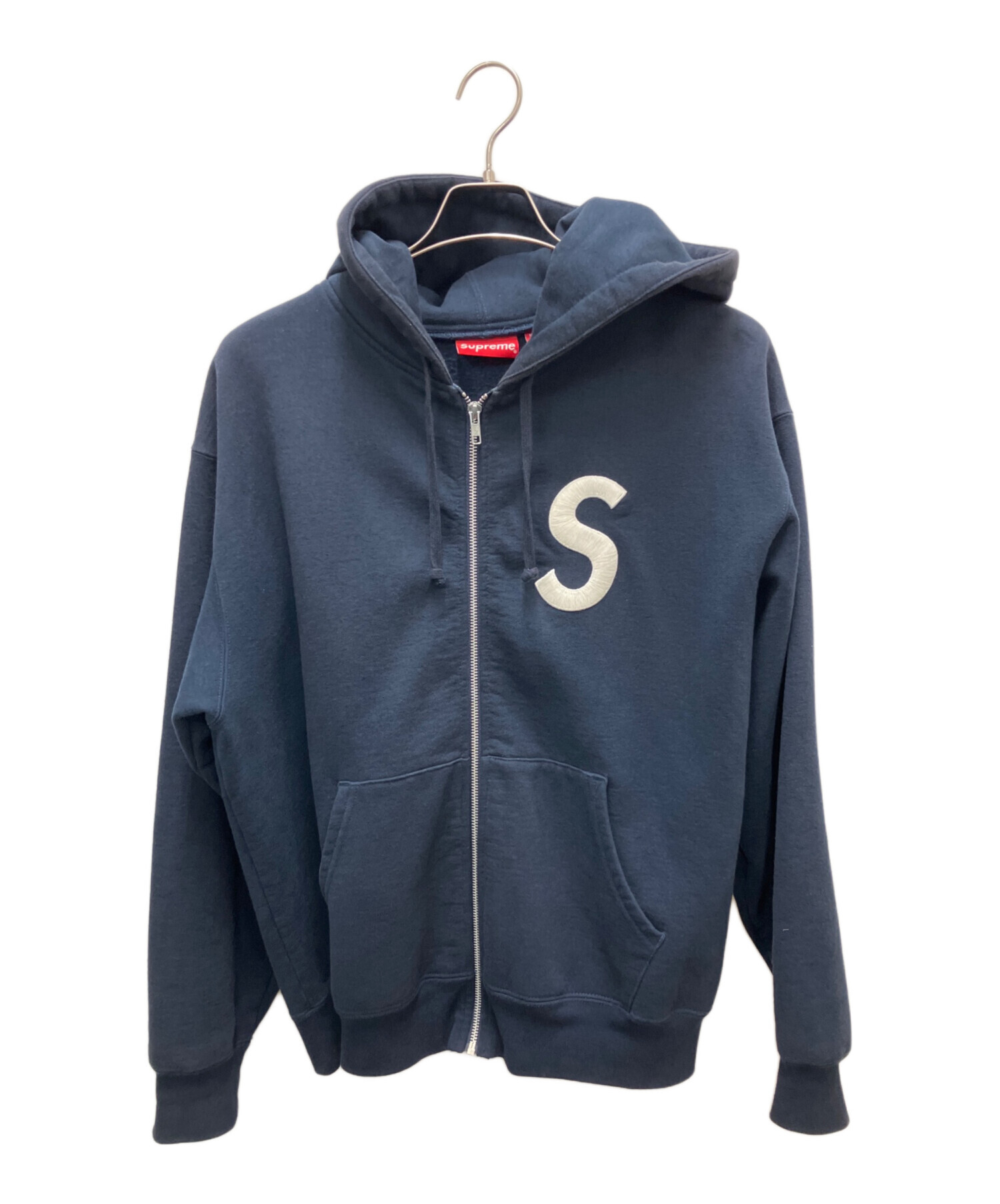 Supreme (シュプリーム) Sロゴジップパーカー ネイビー サイズ:Ｍ