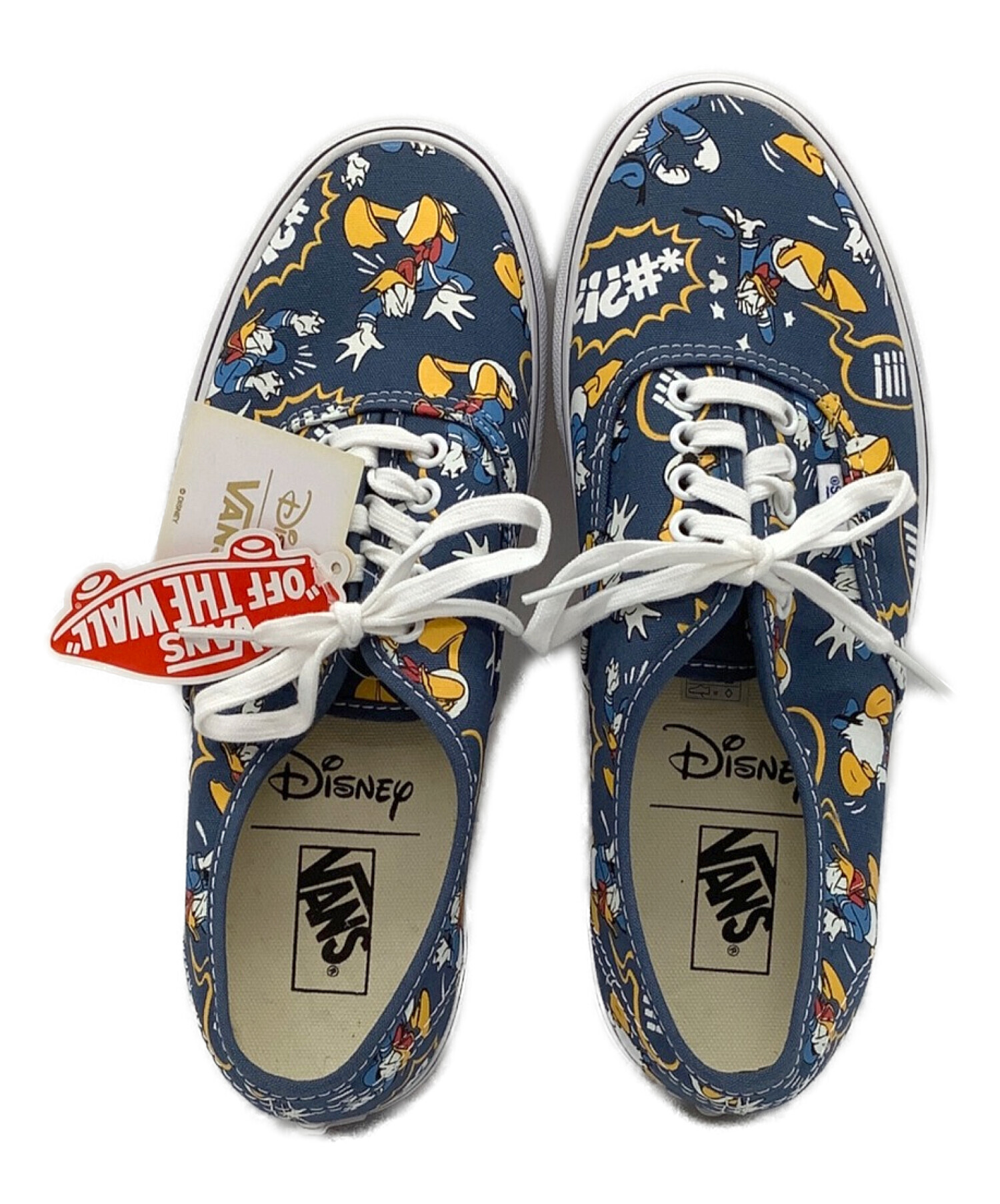 VANS×Disney (バンズ×ディズニー) ローカットスニーカー ネイビー サイズ:26.5 未使用品