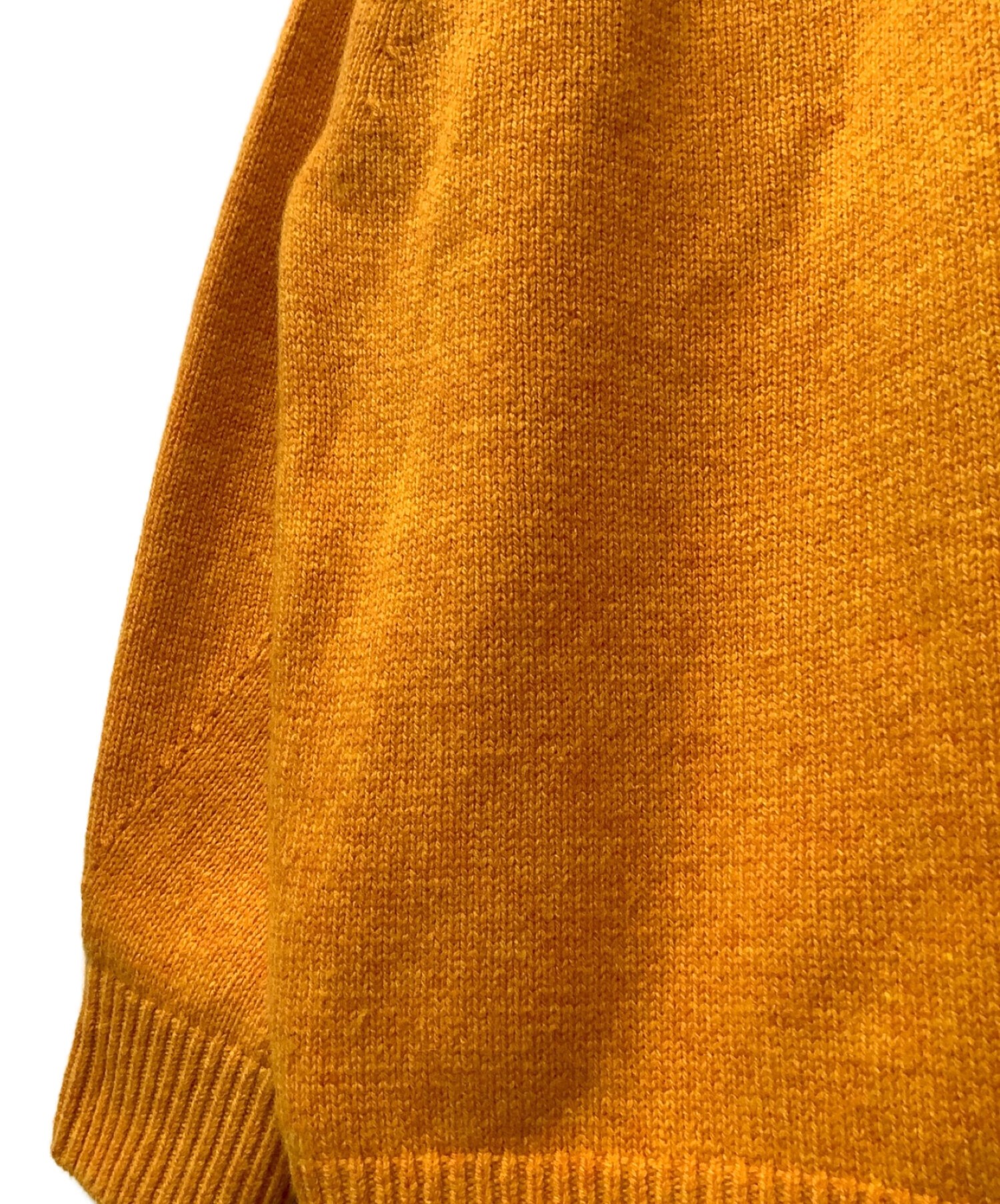 H BEAUTY&YOUTH (エイチ ビューティアンドユース) 5GAUGE CLASSIC WOOL BALLOON CREW NECK KNIT  イエロー サイズ:SMALL