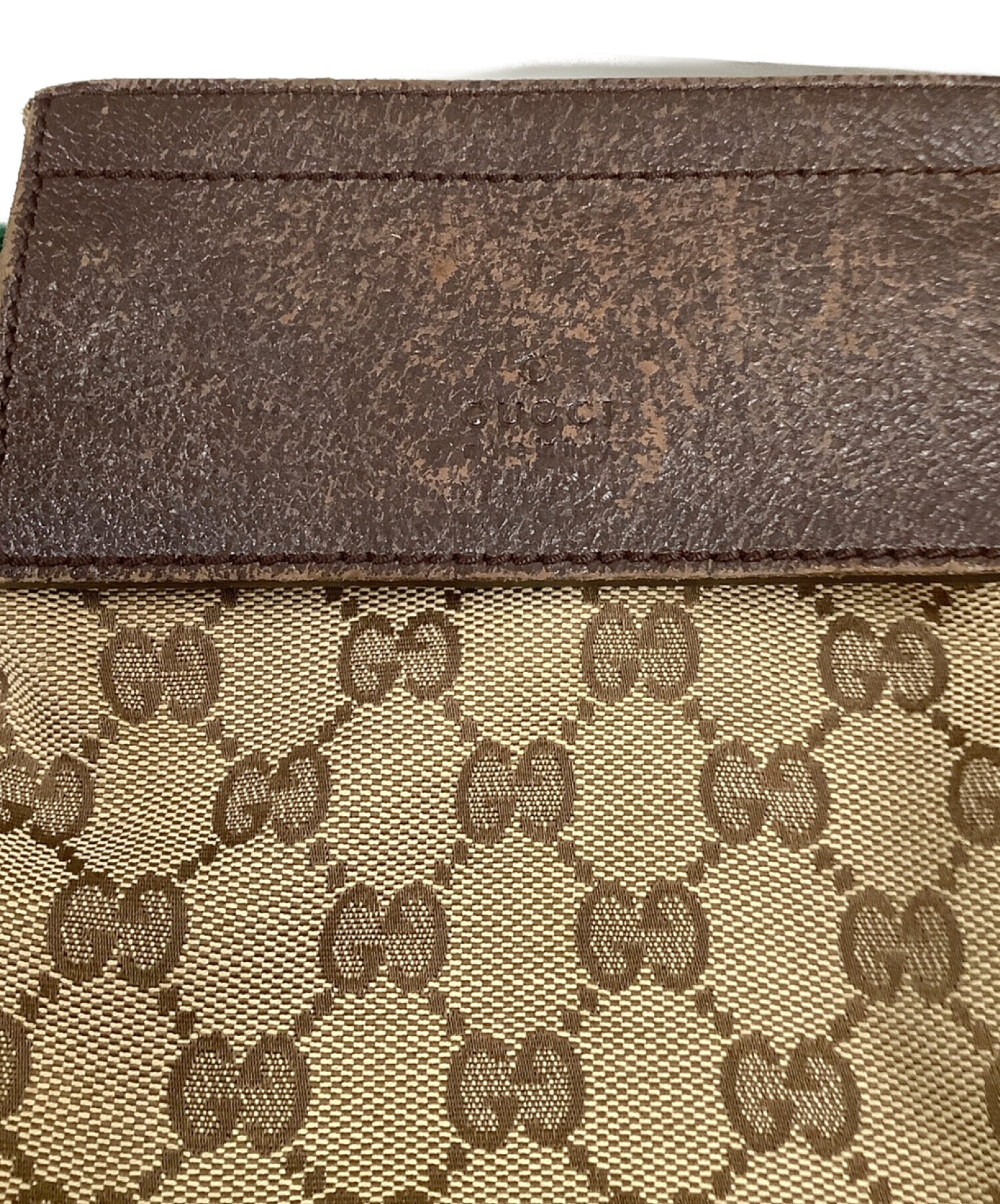 中古・古着通販】GUCCI (グッチ) ウエストバッグ ベージュ×ブラウン