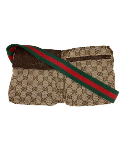 【中古・古着通販】GUCCI (グッチ) ウエストバッグ ベージュ