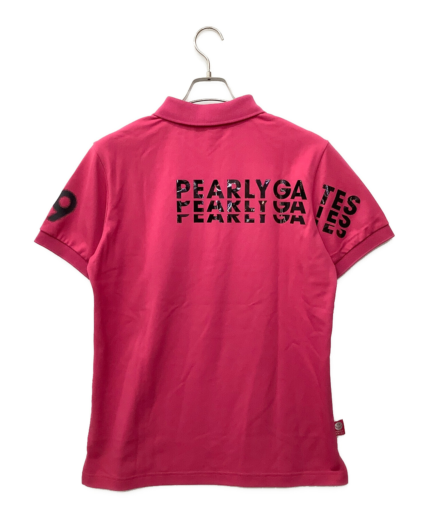 PEARLY GATES (パーリーゲイツ) ゴルフウェア(ポロシャツ) ショッキングピンク サイズ:5 未使用品